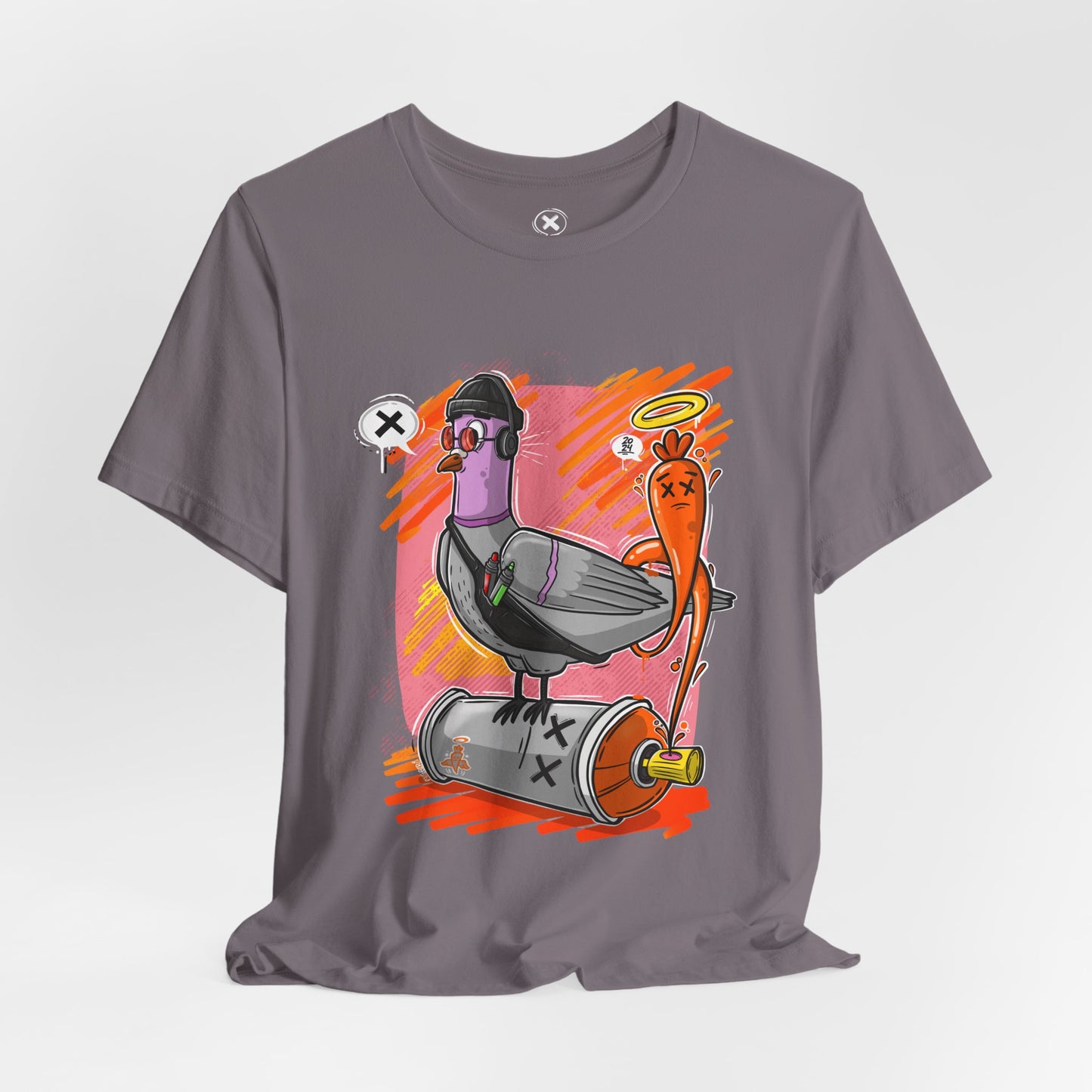Street Artist Pigeon | Unisex Shirt | Streetwear | Cartoon Graphic Tee | Funny Gift