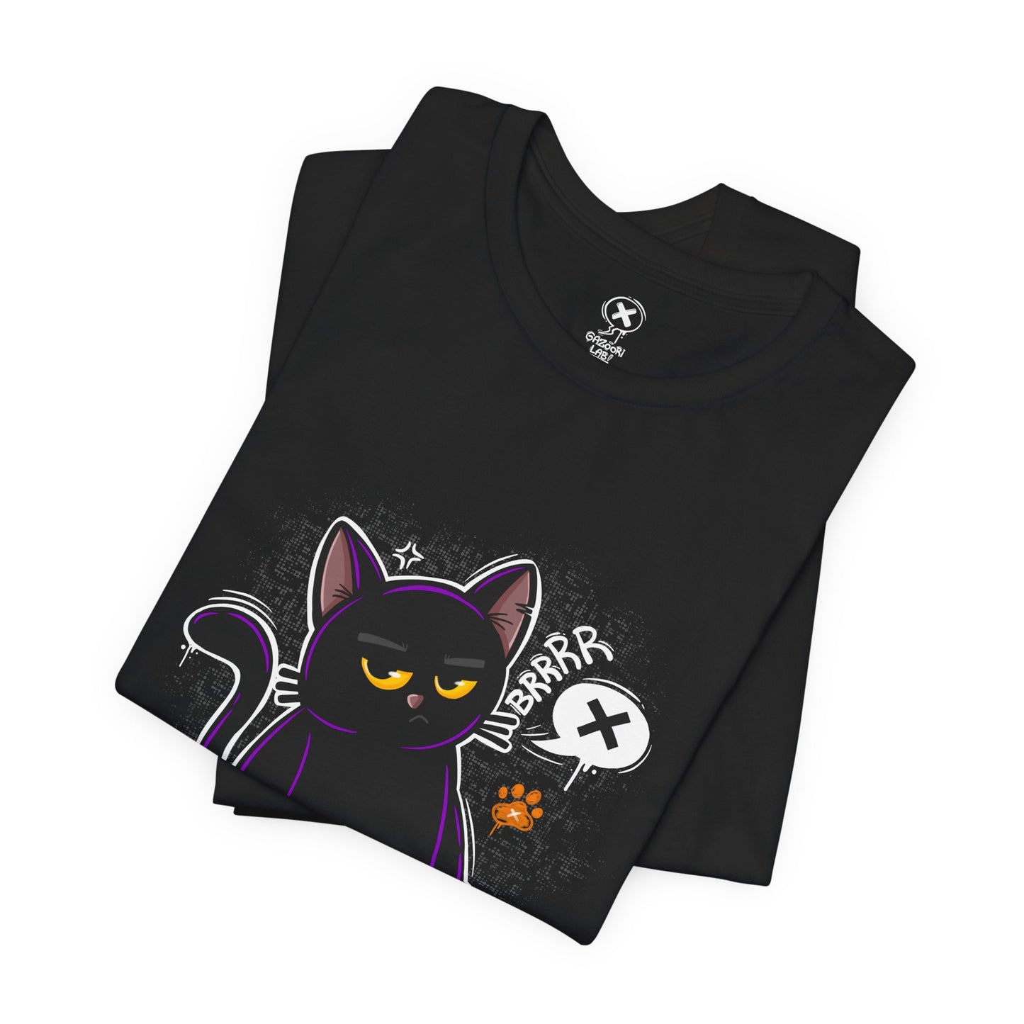 Grumpy Black Cat | Unisex Shirt | Streetwear | Cartoon Graphic Tee | Funny Gift