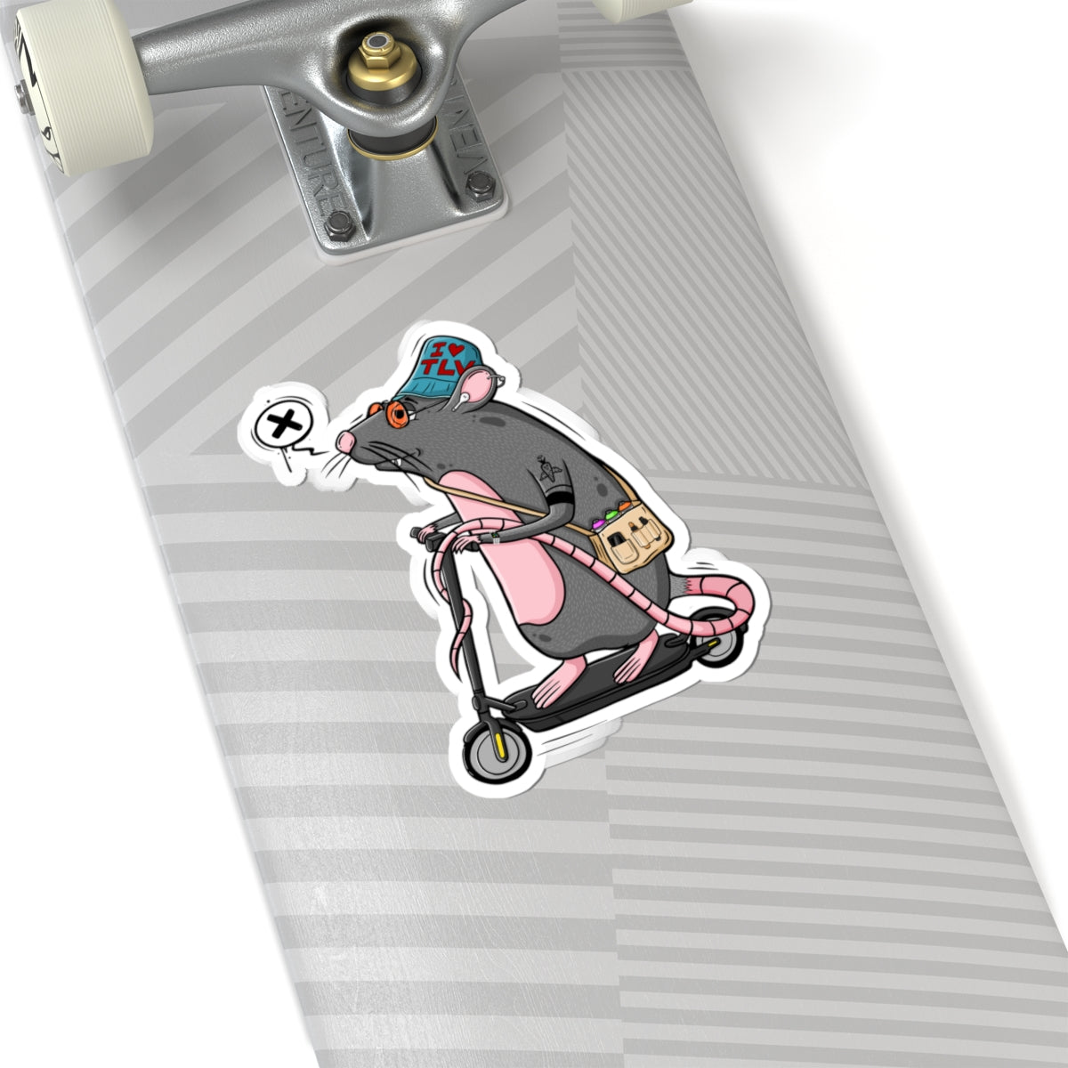 TLV Rat Sticker | Funny Vinyl Sticker | Cartoon Laptop Decal | Street Art Style Accessory