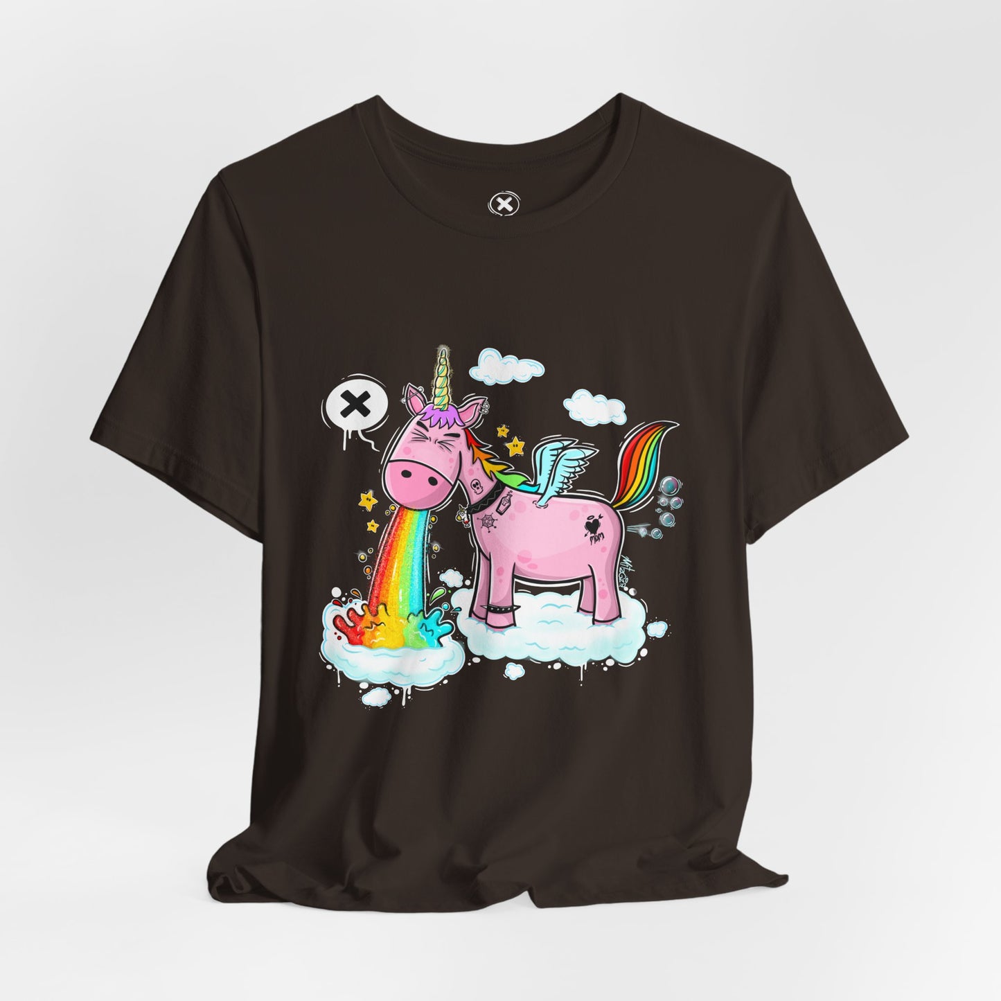 Puking Unicorn | Unisex Shirt | Streetwear | Cartoon Graphic Tee | Funny Gift
