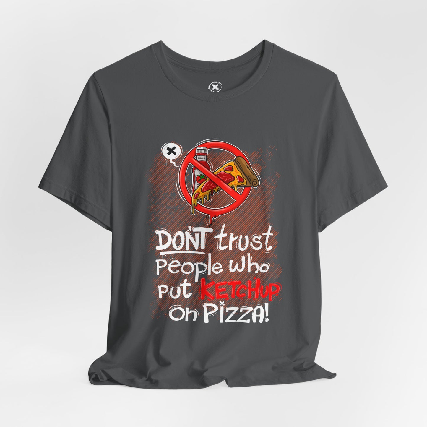 Forbidden Ketchup Pizza | Unisex Shirt | Streetwear | Cartoon Graphic Tee | Funny Gift