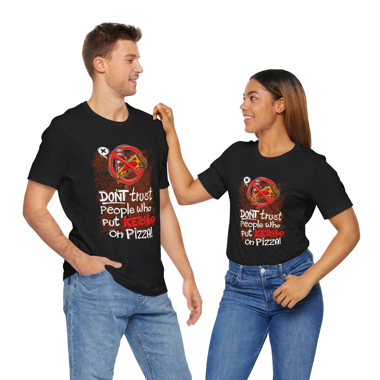 Forbidden Ketchup Pizza | Unisex Shirt | Streetwear | Cartoon Graphic Tee | Funny Gift