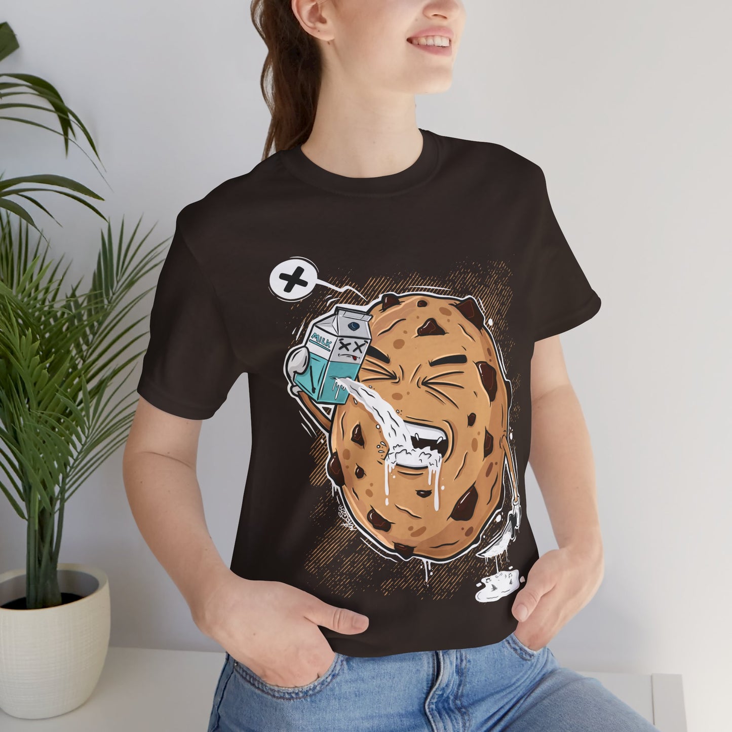 Milk & Cookie | Funny Food Shirt | Dark Humor Tee | Streetwear Style | Gift for Friends