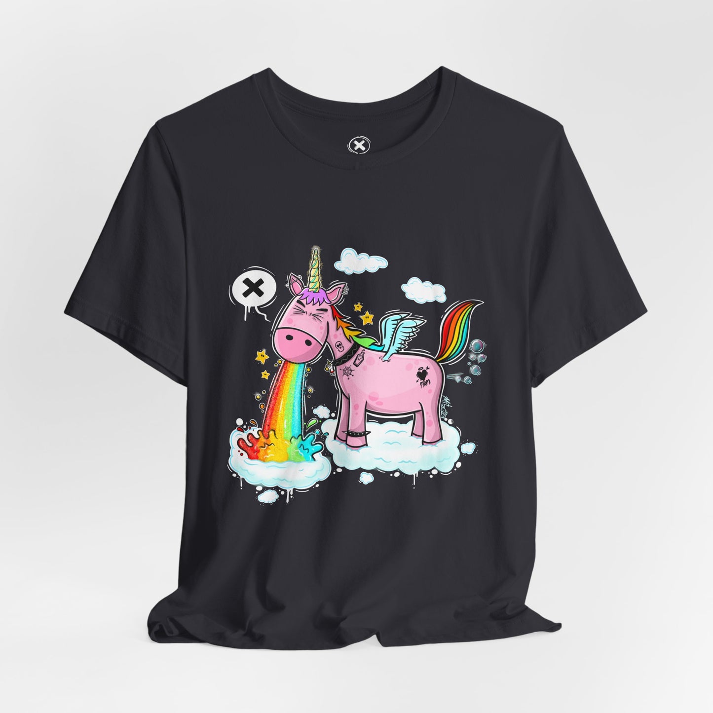 Puking Unicorn | Unisex Shirt | Streetwear | Cartoon Graphic Tee | Funny Gift