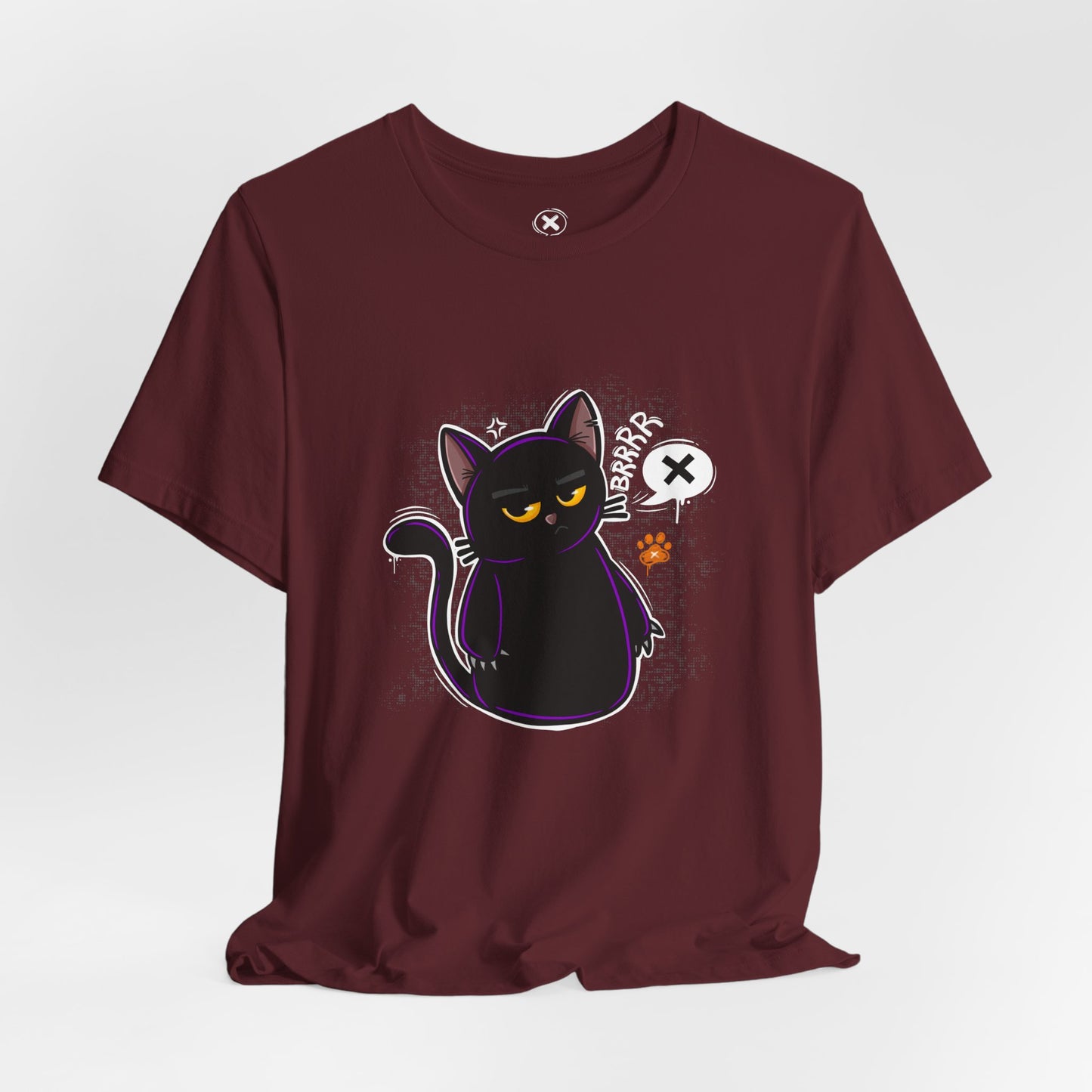 Grumpy Black Cat | Unisex Shirt | Streetwear | Cartoon Graphic Tee | Funny Gift