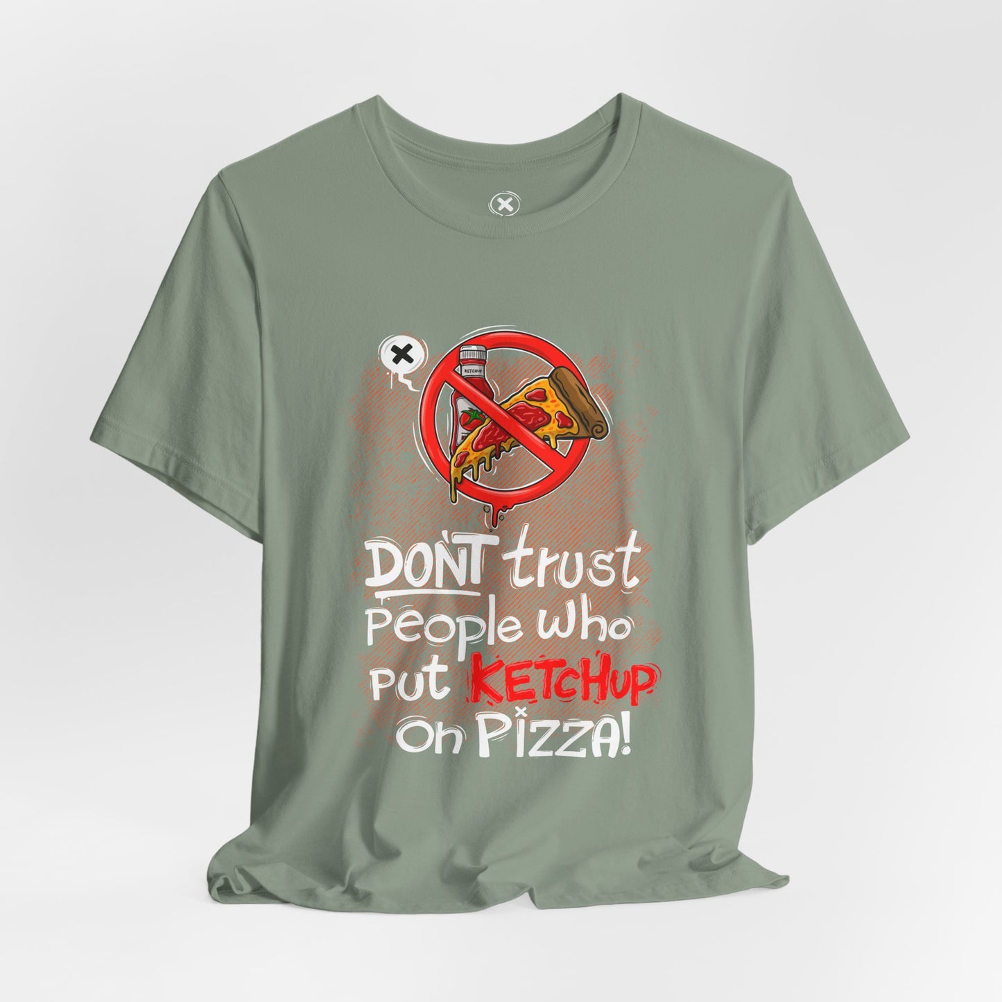 Forbidden Ketchup Pizza | Unisex Shirt | Streetwear | Cartoon Graphic Tee | Funny Gift