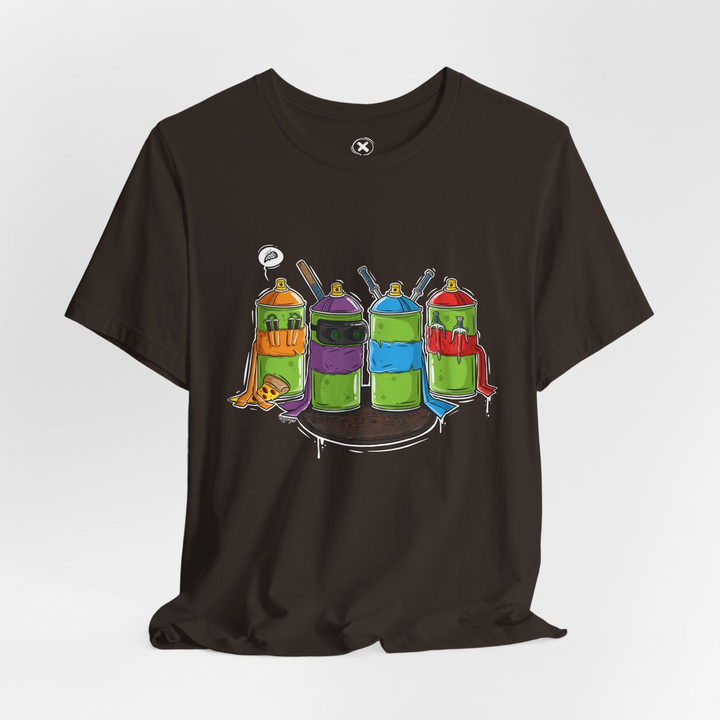 Ninja Spray Cans | Unisex Shirt | Streetwear | Cartoon Graphic Tee | Funny Gift