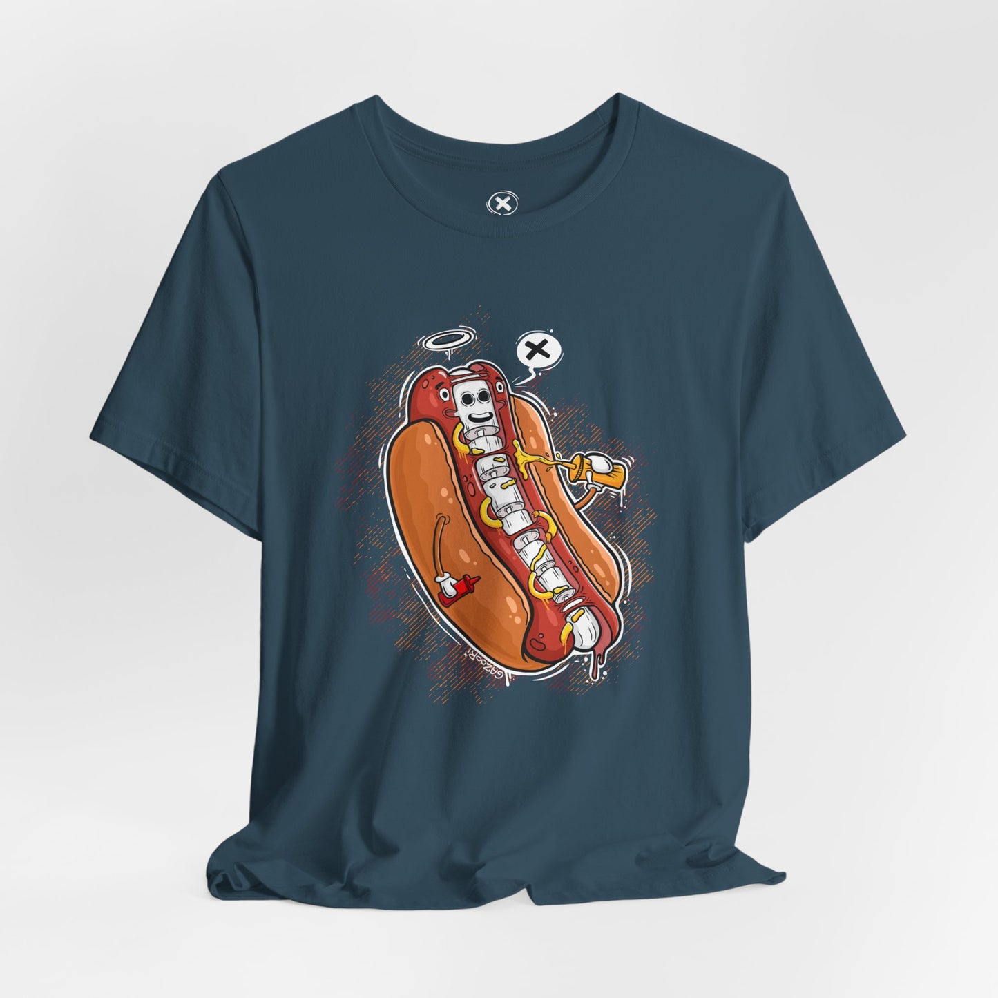 Hot Dog Skeleton | Unisex Shirt | Streetwear | Cartoon Graphic Tee | Funny Gift