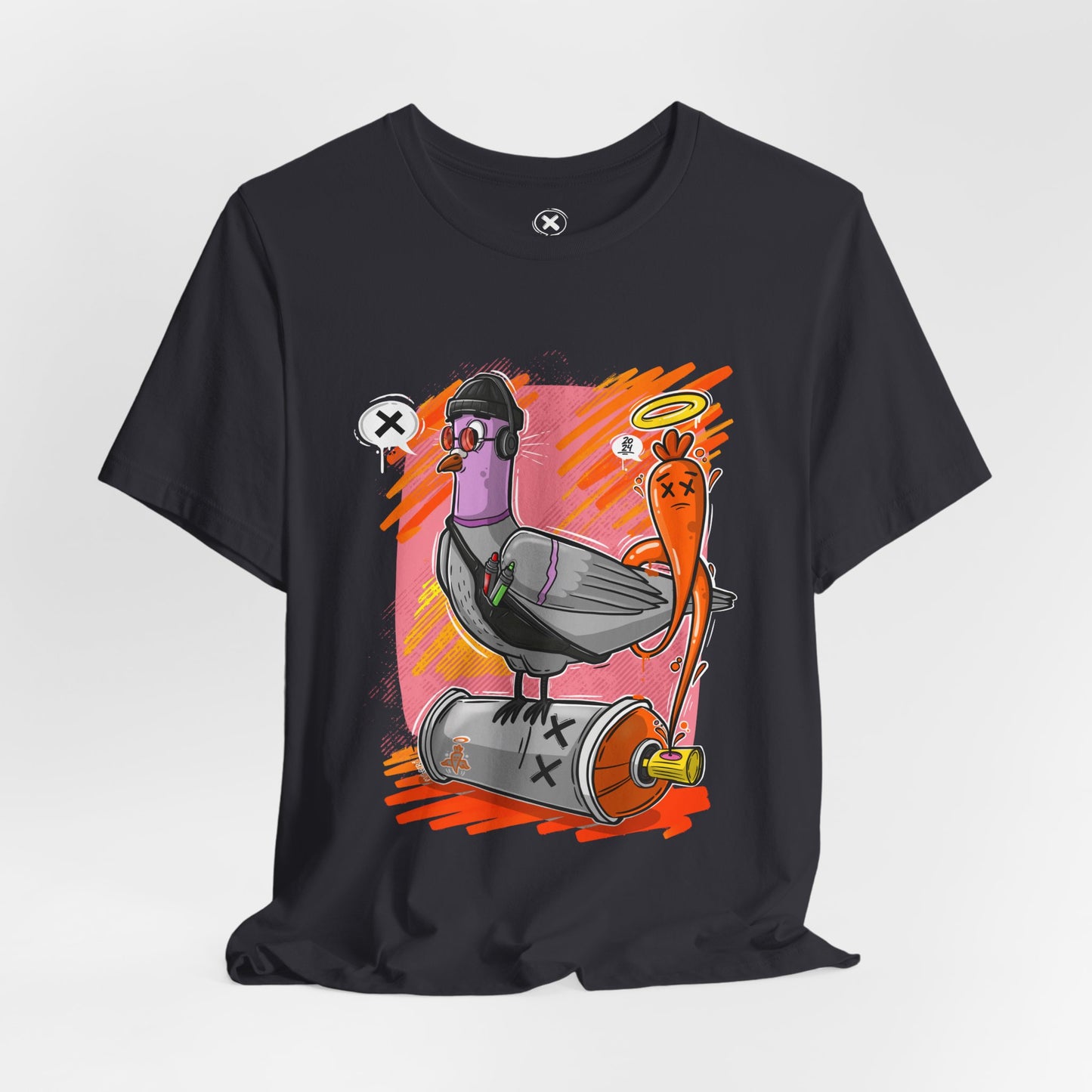 Street Artist Pigeon | Unisex Shirt | Streetwear | Cartoon Graphic Tee | Funny Gift