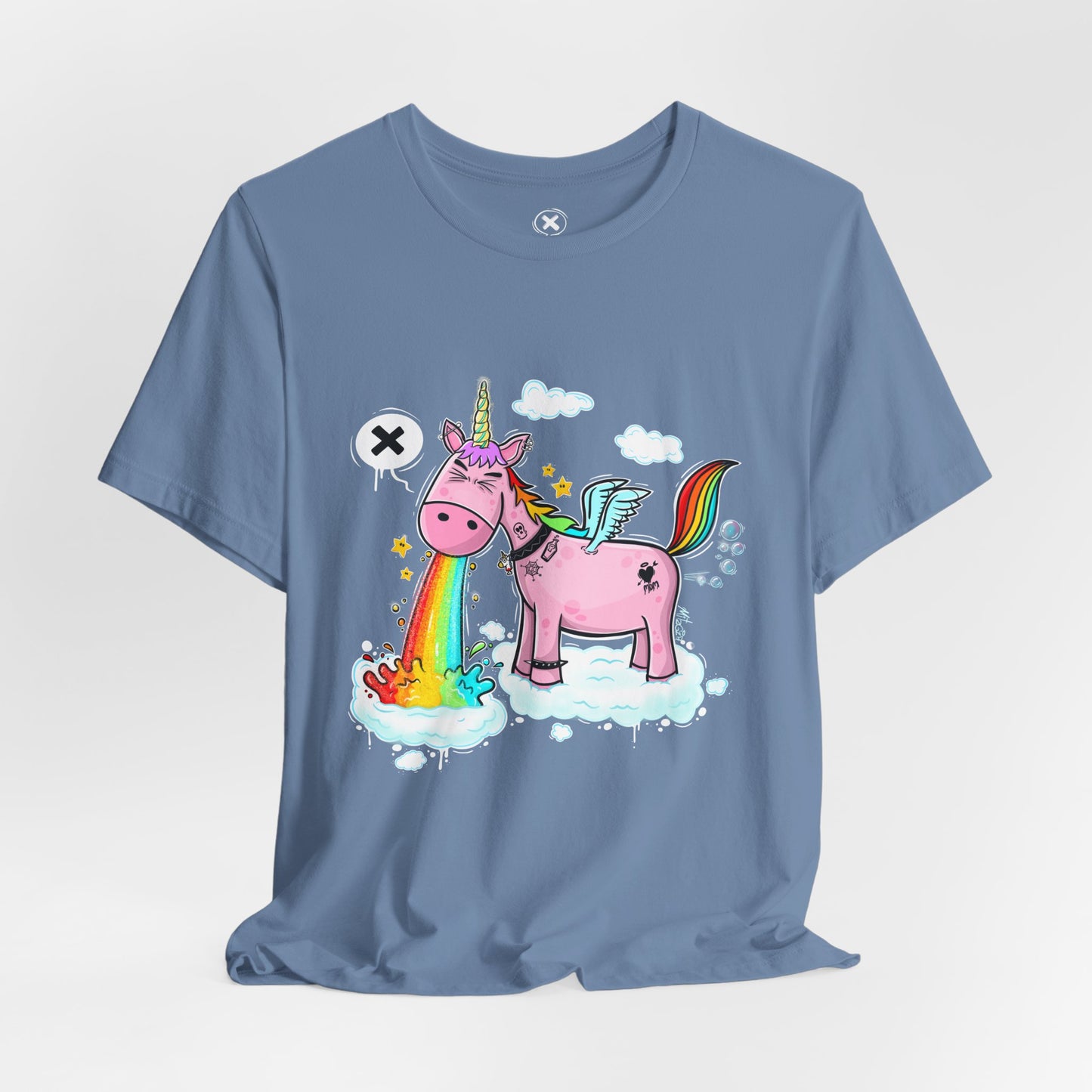 Puking Unicorn | Unisex Shirt | Streetwear | Cartoon Graphic Tee | Funny Gift