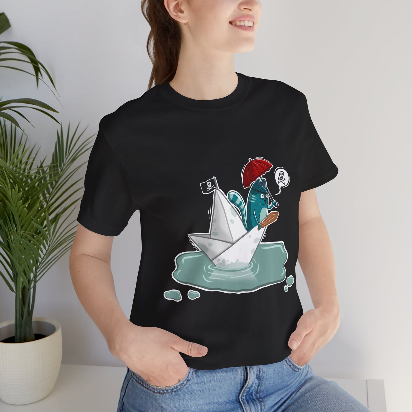 Pirate Cat unisex shirt | Funny Cat Shirt | Cartoon Adventure Tee | Streetwear Style | Gift for Friends