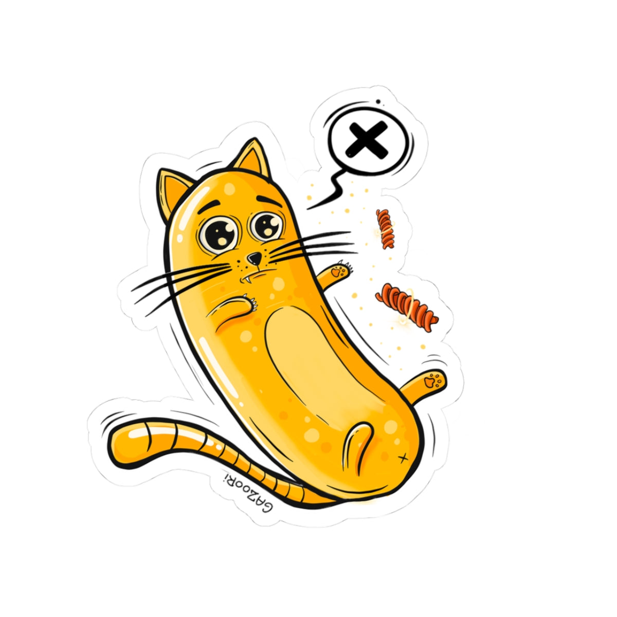 Bamba Cat Sticker | Funny Vinyl Sticker | Cartoon Laptop Decal | Street Art Style Accessory