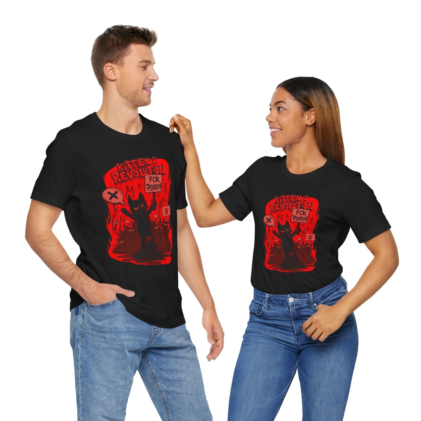 Kitten Revolution | Unisex Shirt | Streetwear | Cartoon Graphic Tee | Funny Gift