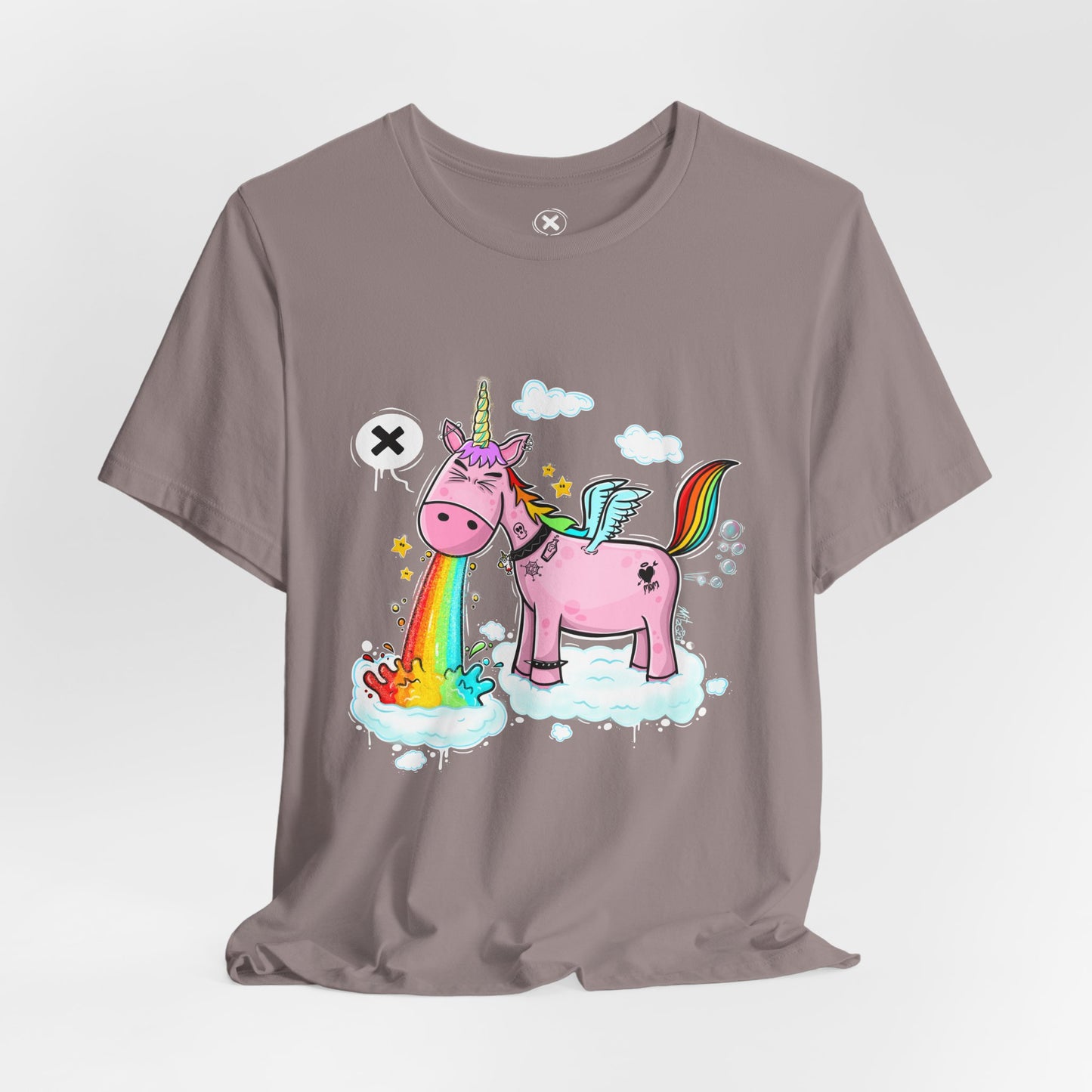 Puking Unicorn | Unisex Shirt | Streetwear | Cartoon Graphic Tee | Funny Gift