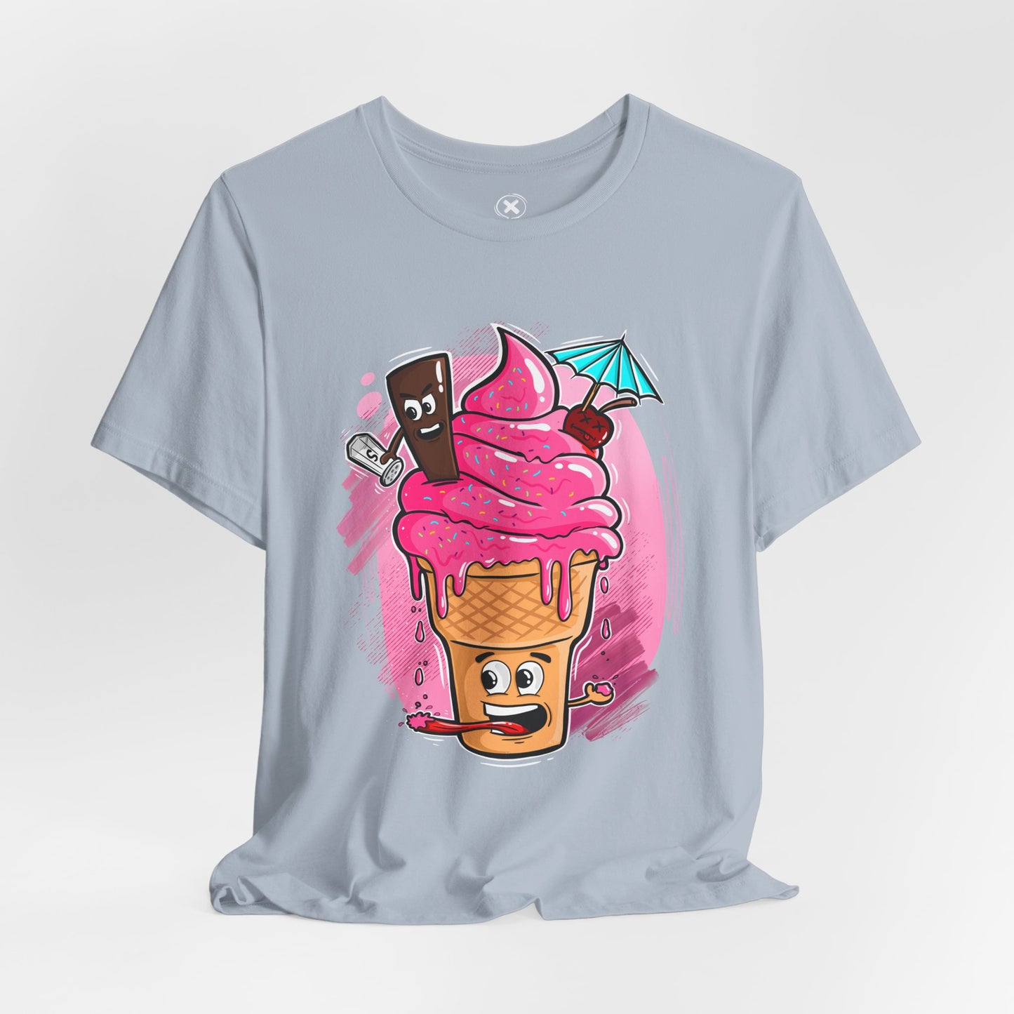 Crazy Ice Cream Cone | Unisex Shirt | Streetwear | Cartoon Graphic Tee | Funny Gift