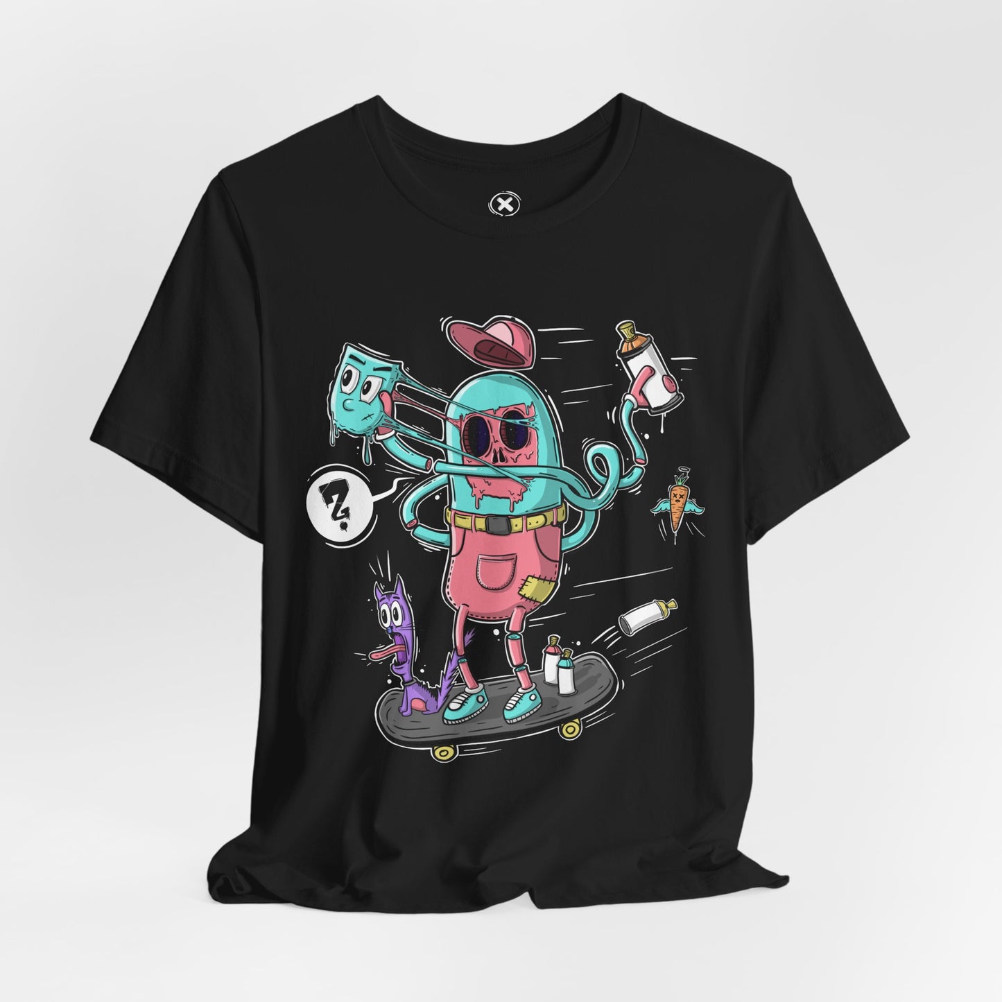 Mask Off Tee | Weird Skater Shirt | Funny Spray Can Graphic T-Shirt | Unisex Streetwear