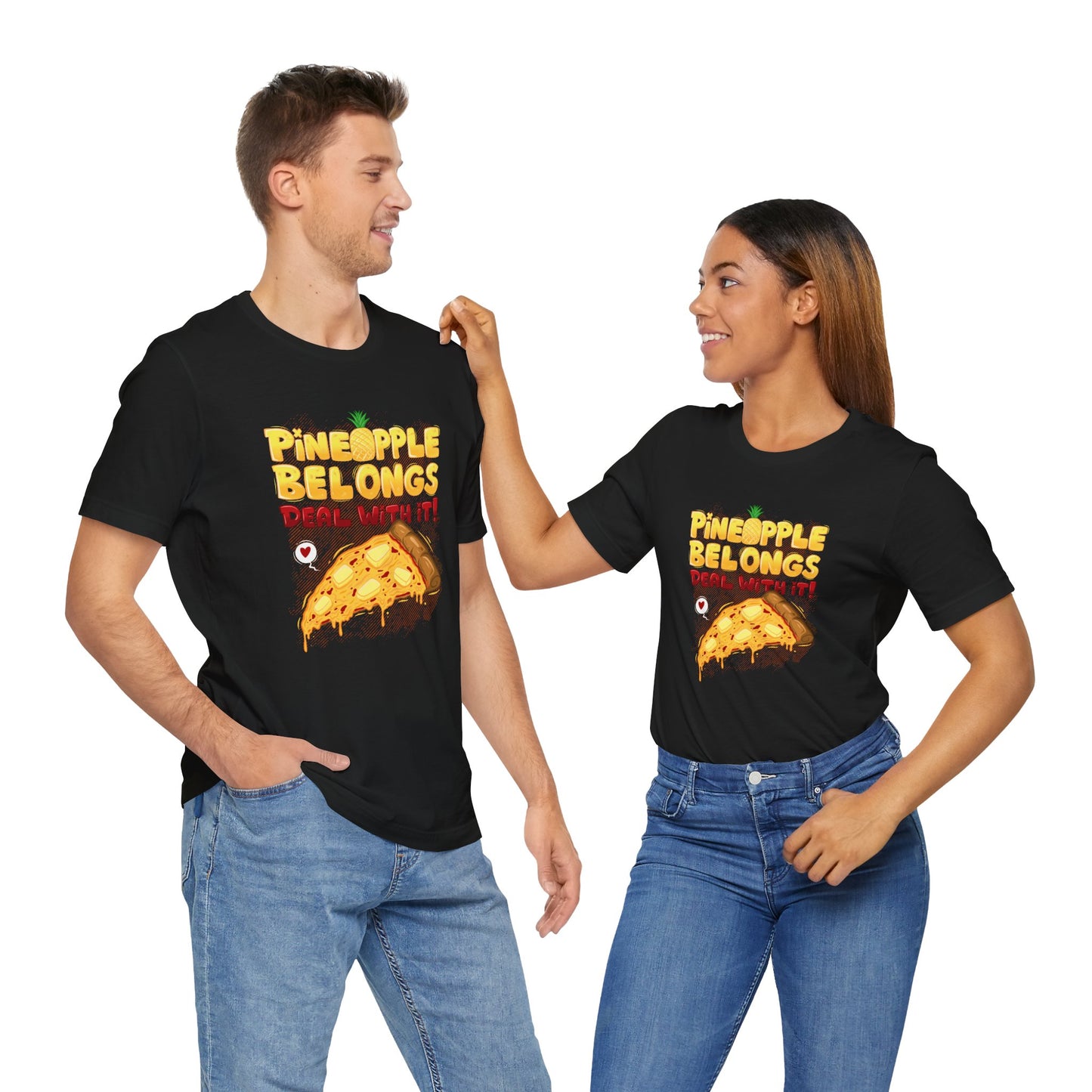Pineapple Pizza Lovers | Unisex Shirt | Streetwear | Cartoon Graphic Tee | Funny Gift