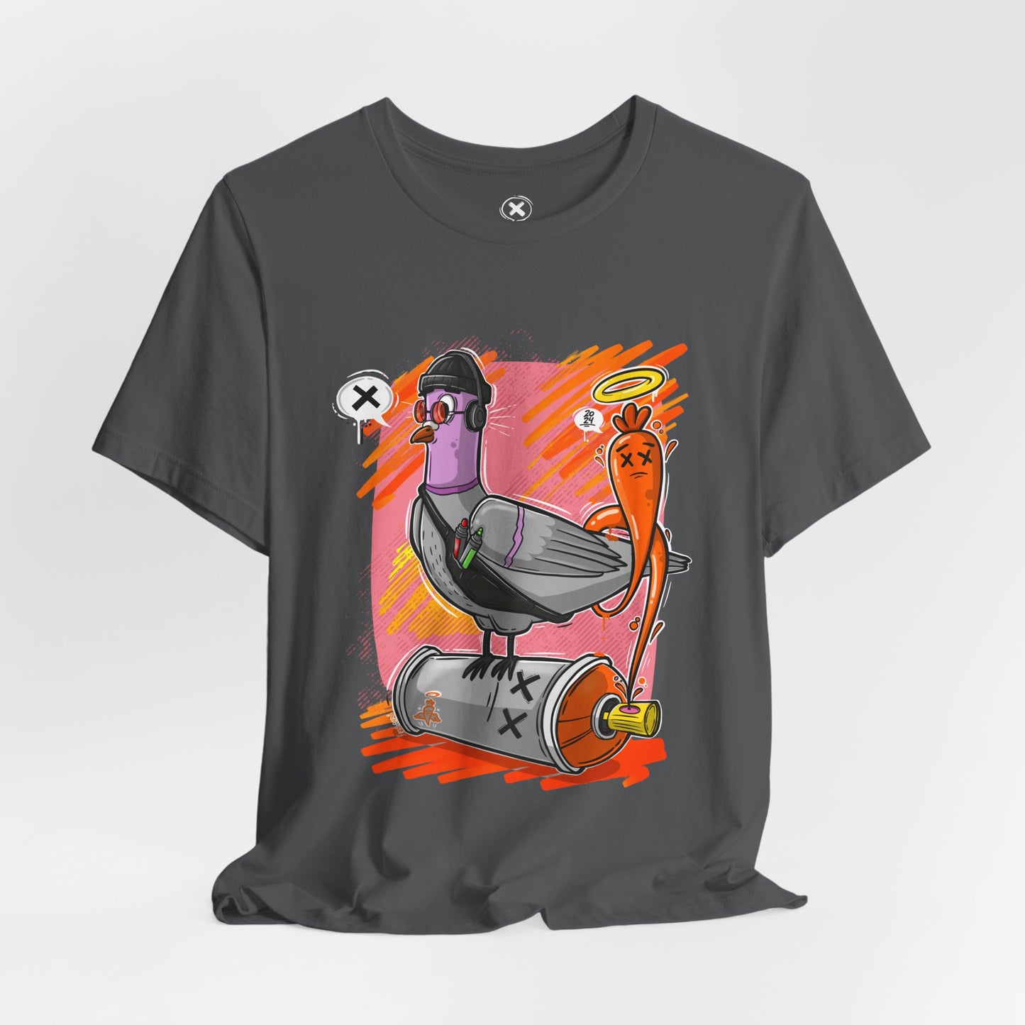 Street Artist Pigeon | Unisex Shirt | Streetwear | Cartoon Graphic Tee | Funny Gift