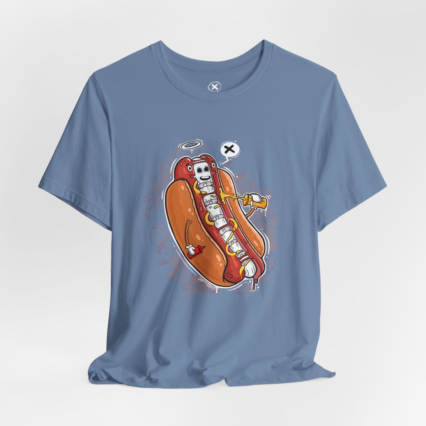 Hot Dog Skeleton | Unisex Shirt | Streetwear | Cartoon Graphic Tee | Funny Gift