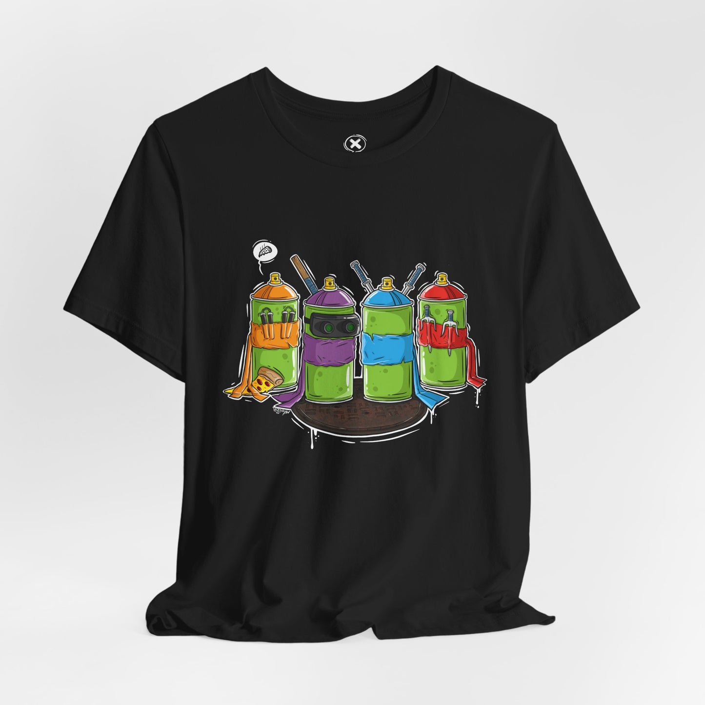 Ninja Spray Cans | Unisex Shirt | Streetwear | Cartoon Graphic Tee | Funny Gift