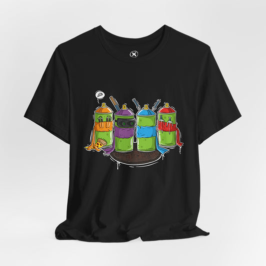 Ninja Spray Cans | Unisex Shirt | Streetwear | Cartoon Graphic Tee | Funny Gift