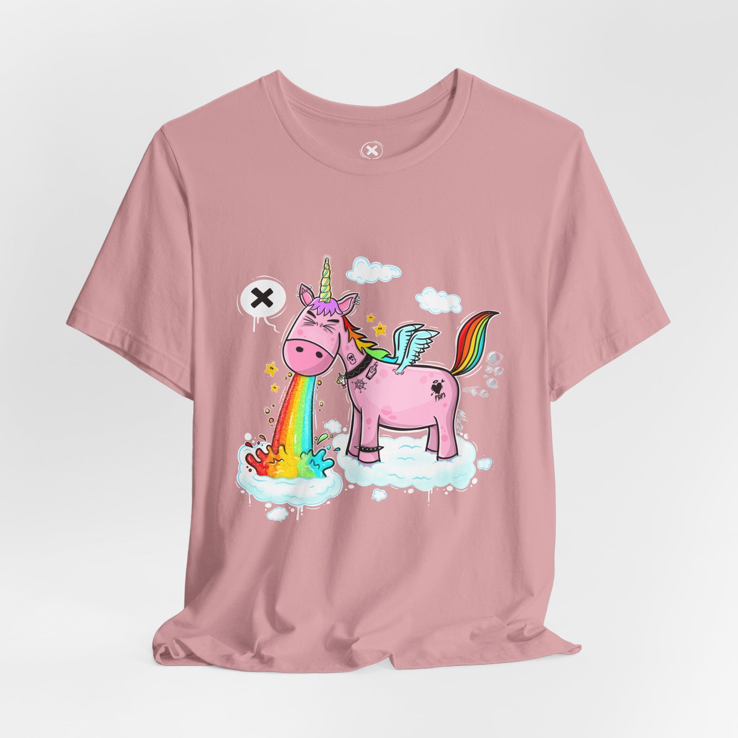 Puking Unicorn | Unisex Shirt | Streetwear | Cartoon Graphic Tee | Funny Gift