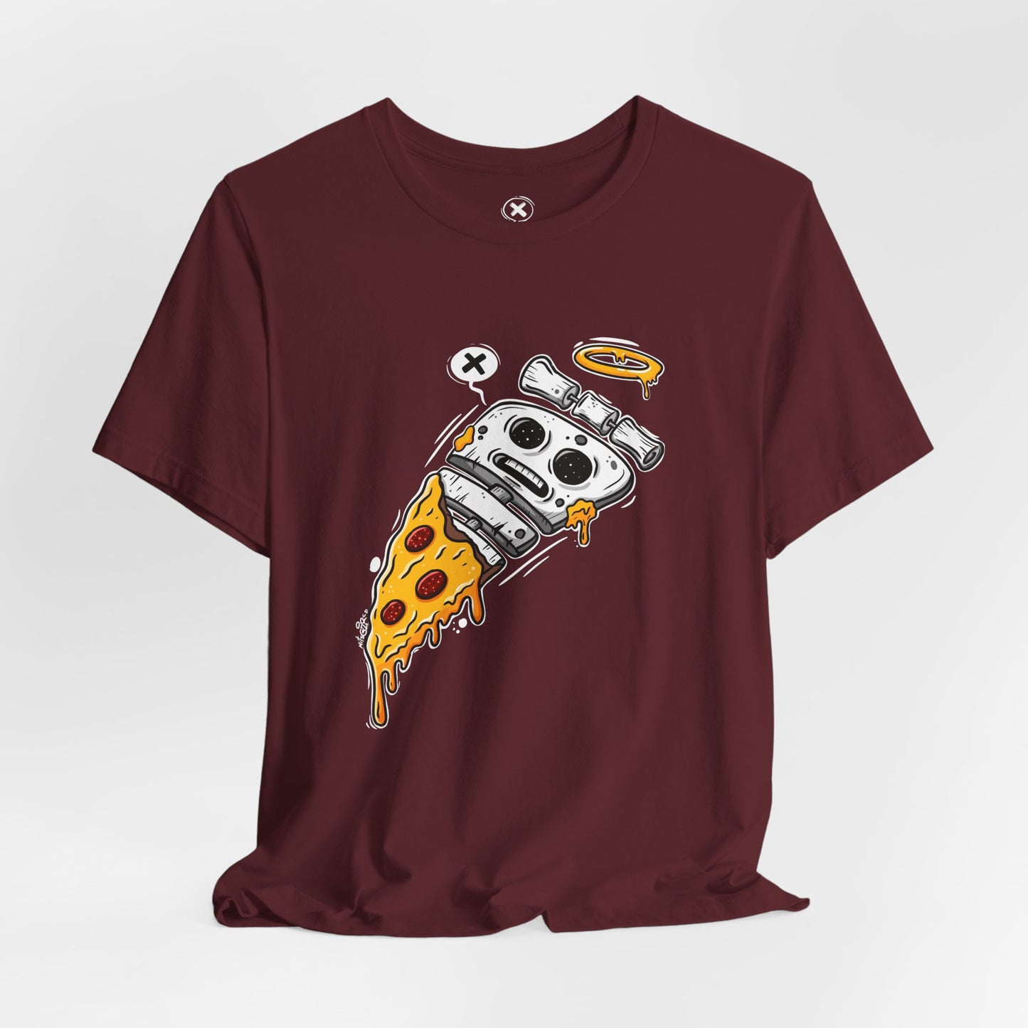 Skeleton Pizza | Unisex Shirt | Streetwear | Cartoon Graphic Tee | Funny Gift