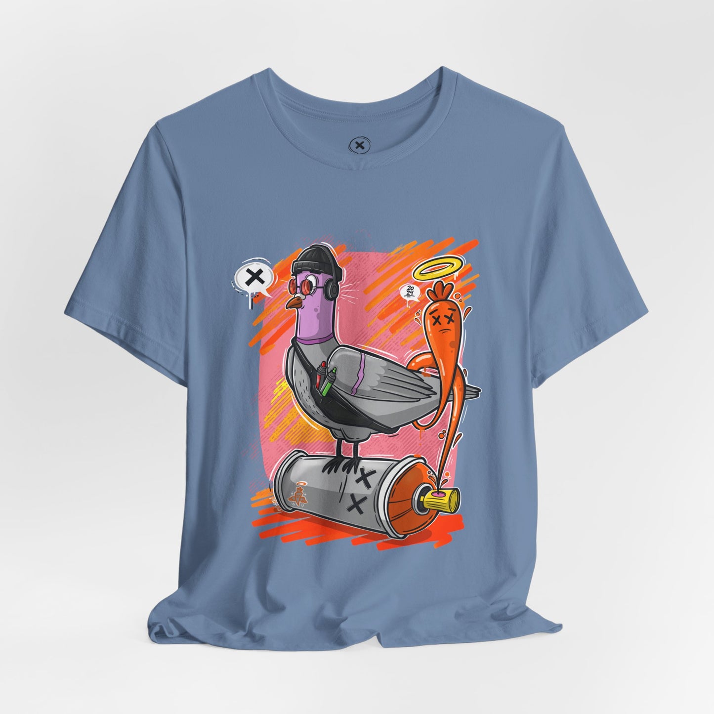Street Artist Pigeon | Unisex Shirt | Streetwear | Cartoon Graphic Tee | Funny Gift