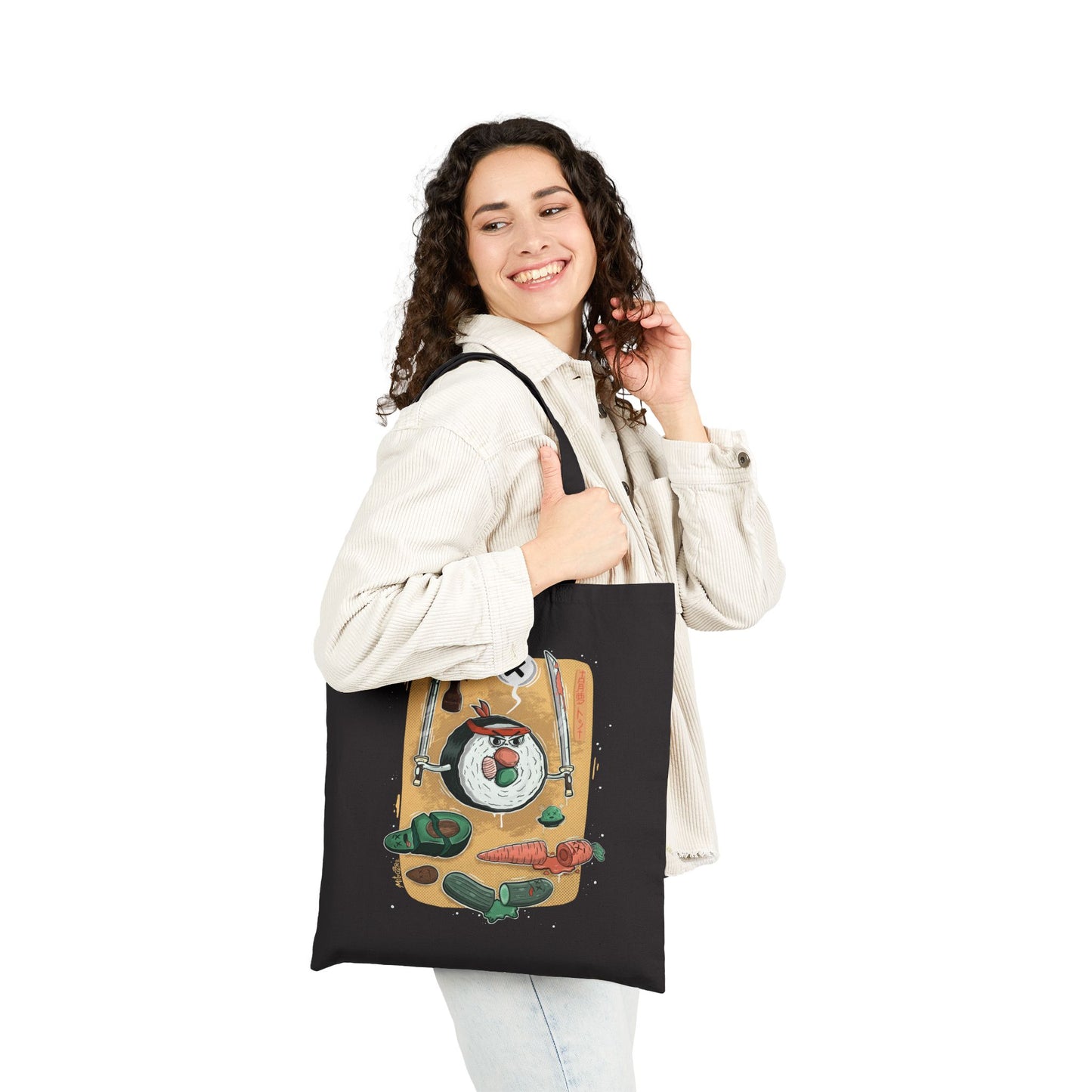 Sushi Samurai | tote bag | eco-friendly shopper tote | funny graphic bag | streetwear accessory
