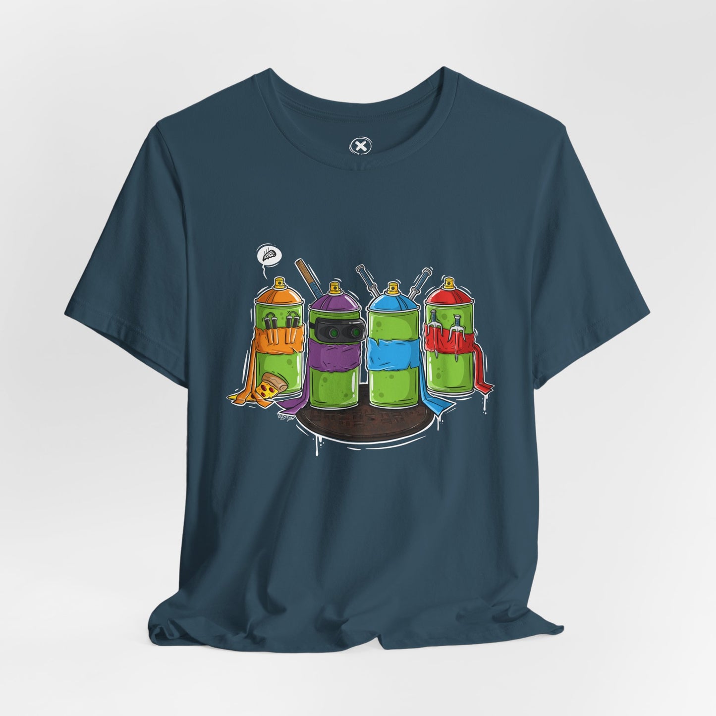 Ninja Spray Cans | Unisex Shirt | Streetwear | Cartoon Graphic Tee | Funny Gift