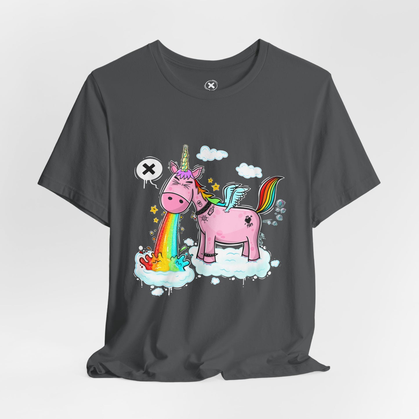 Puking Unicorn | Unisex Shirt | Streetwear | Cartoon Graphic Tee | Funny Gift
