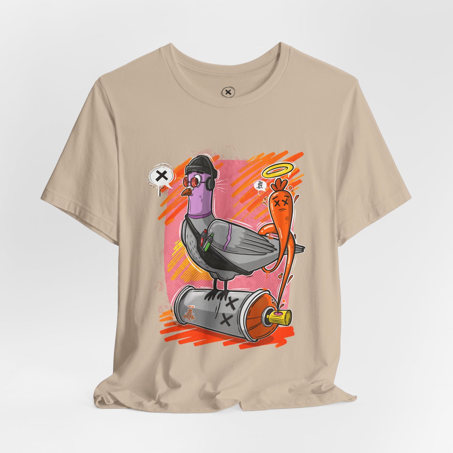 Street Artist Pigeon | Unisex Shirt | Streetwear | Cartoon Graphic Tee | Funny Gift