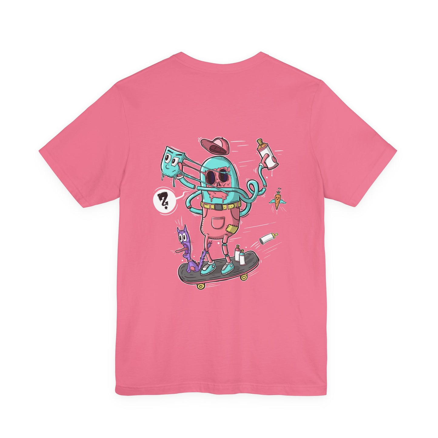 Skate or Drip | back print shirt | funny cartoon tee | unisex streetwear | weird graphic T-shirt