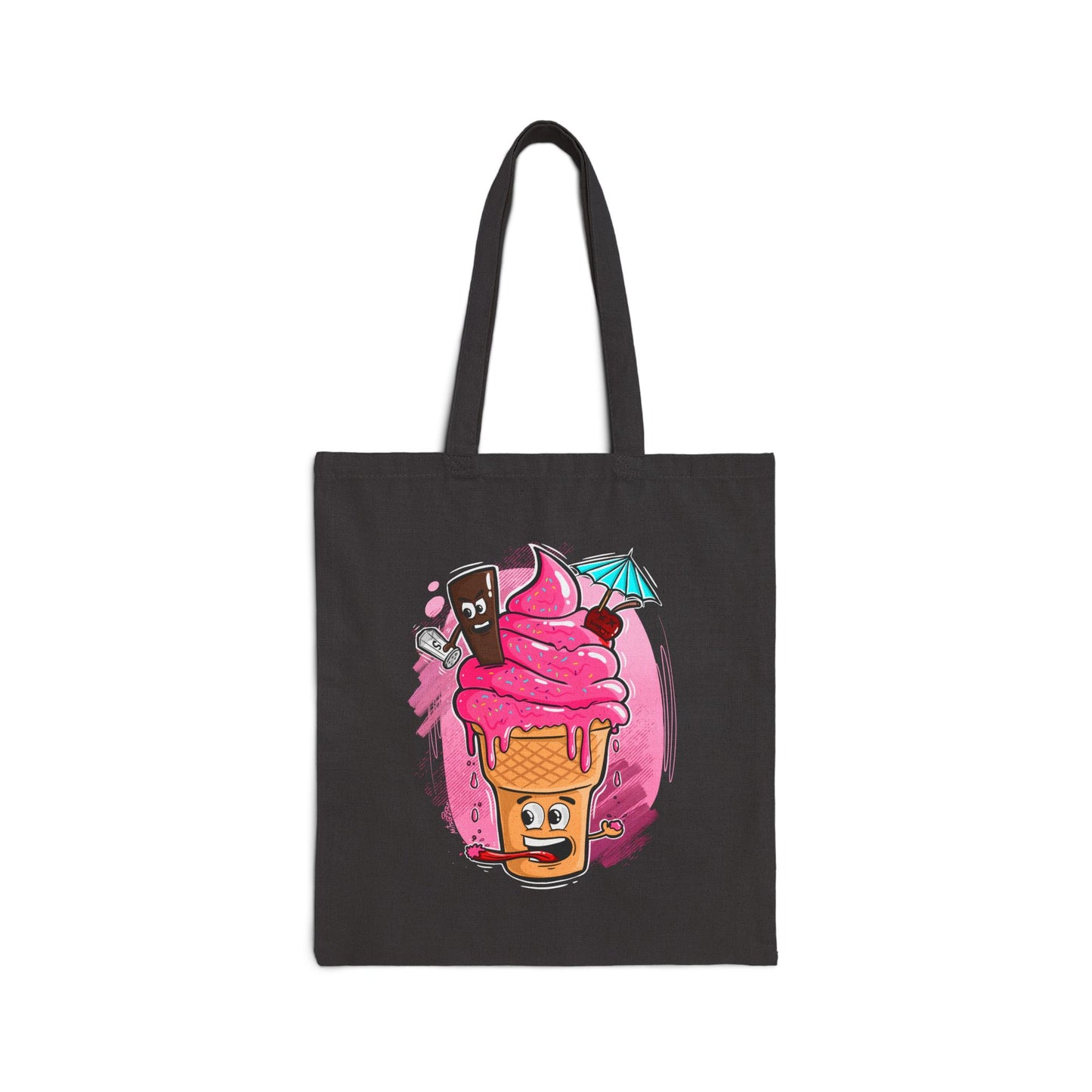 Ice Cream Chaos | tote bag | eco-friendly shopper tote | funny graphic bag | streetwear accessory