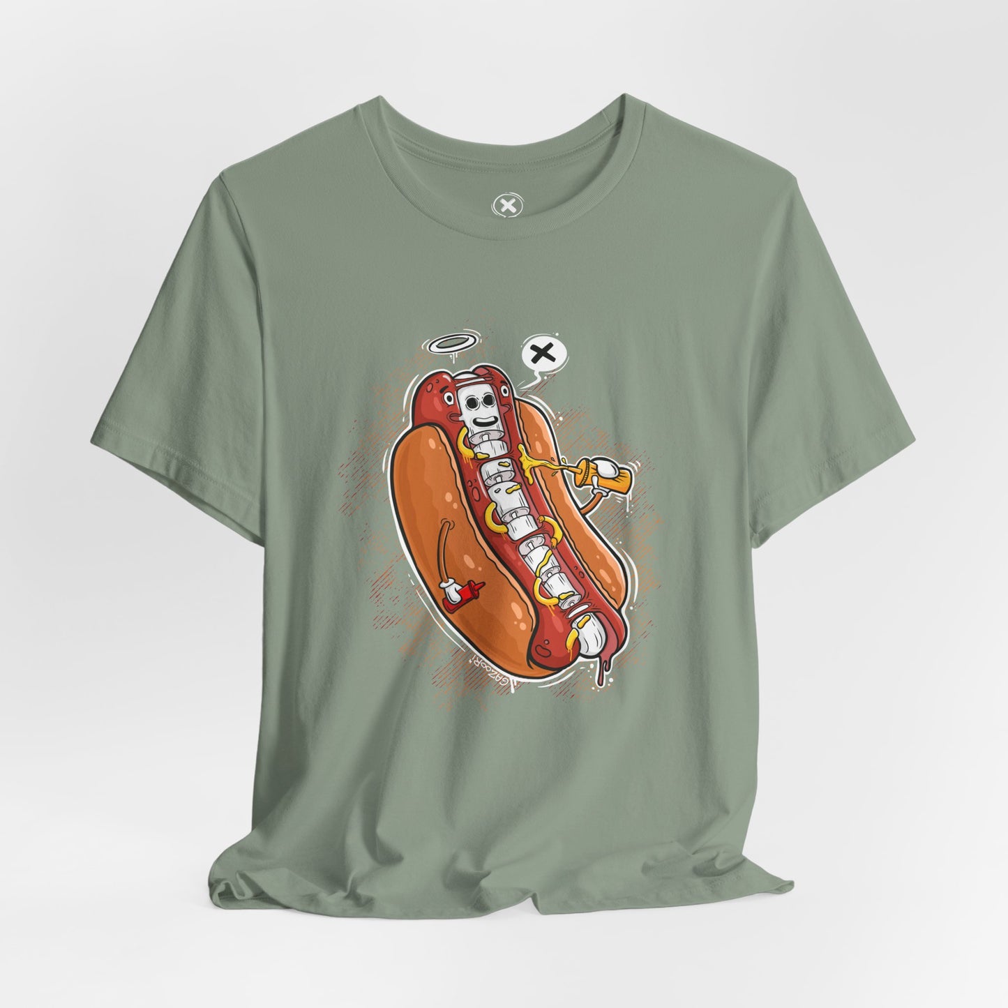 Hot Dog Skeleton | Unisex Shirt | Streetwear | Cartoon Graphic Tee | Funny Gift