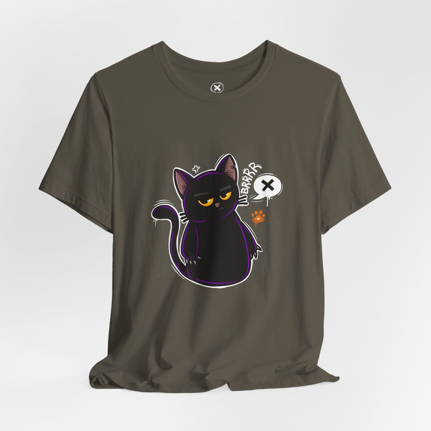 Grumpy Black Cat | Unisex Shirt | Streetwear | Cartoon Graphic Tee | Funny Gift