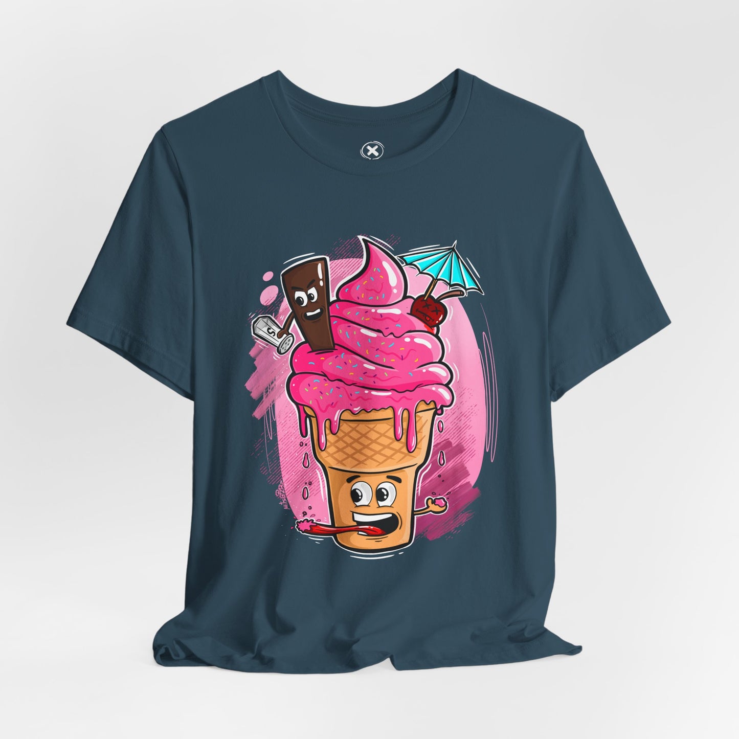 Crazy Ice Cream Cone | Unisex Shirt | Streetwear | Cartoon Graphic Tee | Funny Gift