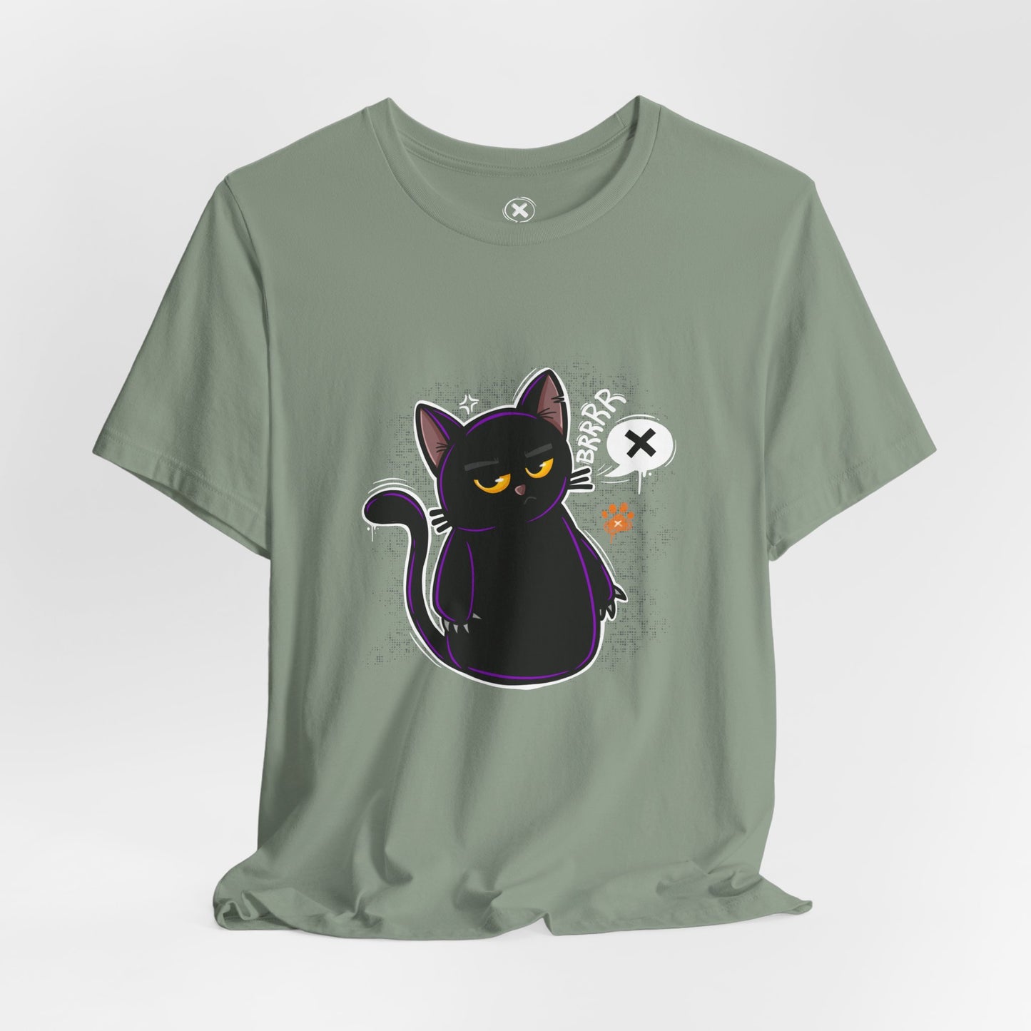 Grumpy Black Cat | Unisex Shirt | Streetwear | Cartoon Graphic Tee | Funny Gift