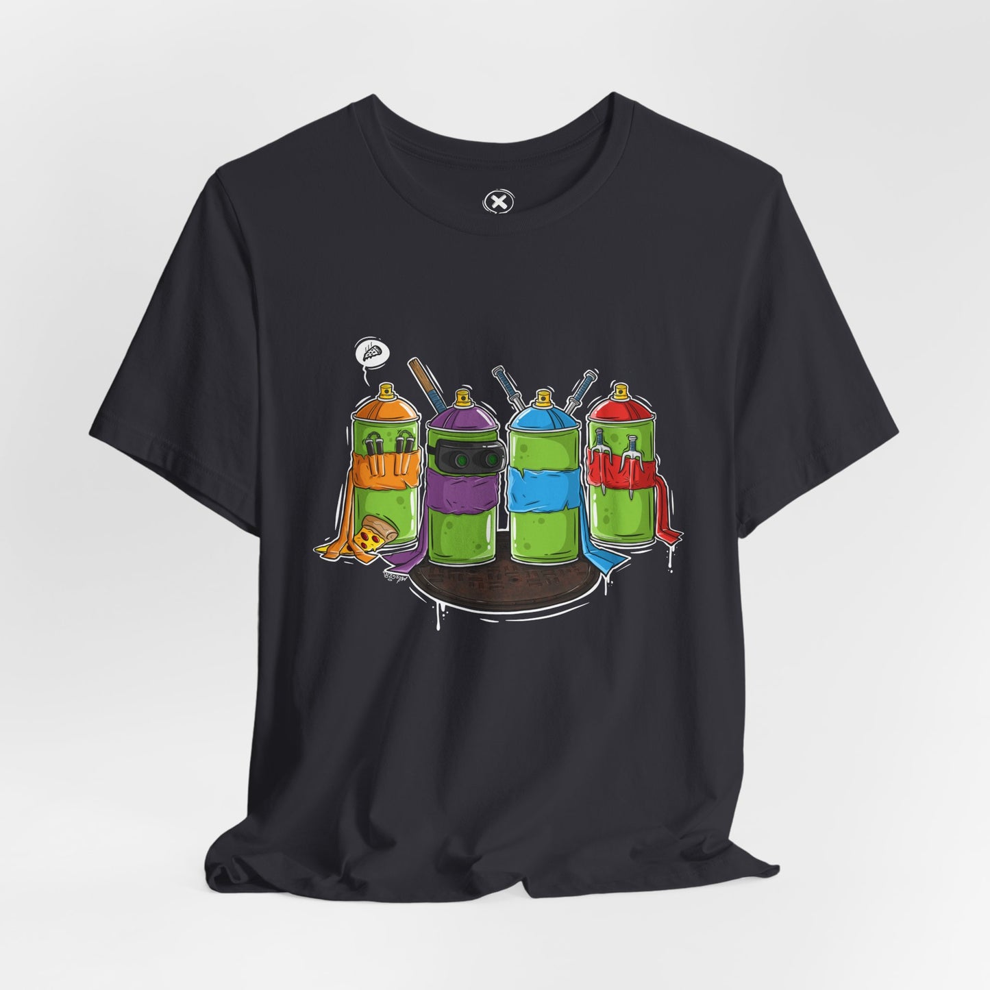 Ninja Spray Cans | Unisex Shirt | Streetwear | Cartoon Graphic Tee | Funny Gift