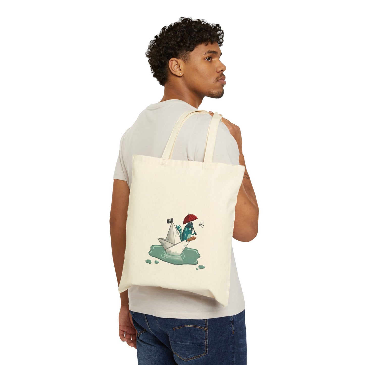 Pirate Cat | tote bag | eco-friendly shopper tote | funny graphic bag | streetwear accessory