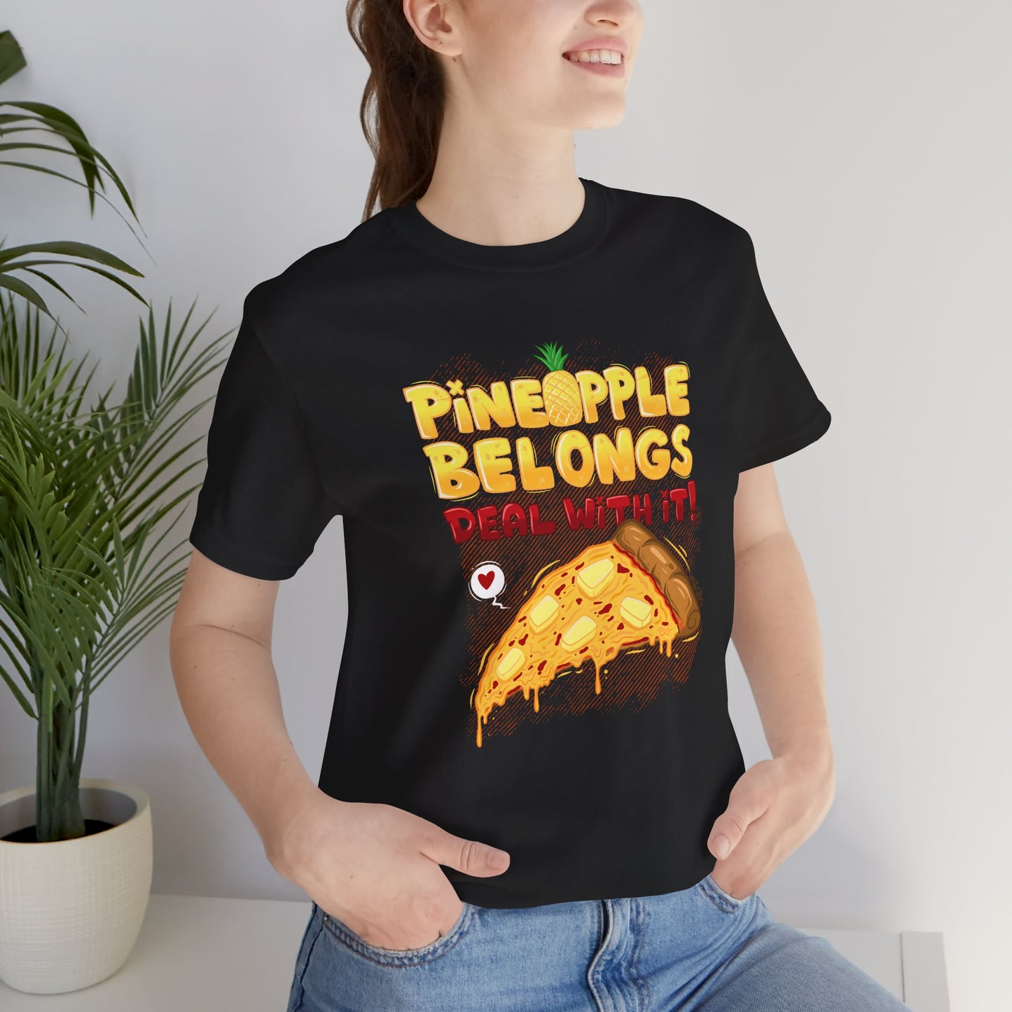 Pineapple Pizza Lovers | Unisex Shirt | Streetwear | Cartoon Graphic Tee | Funny Gift