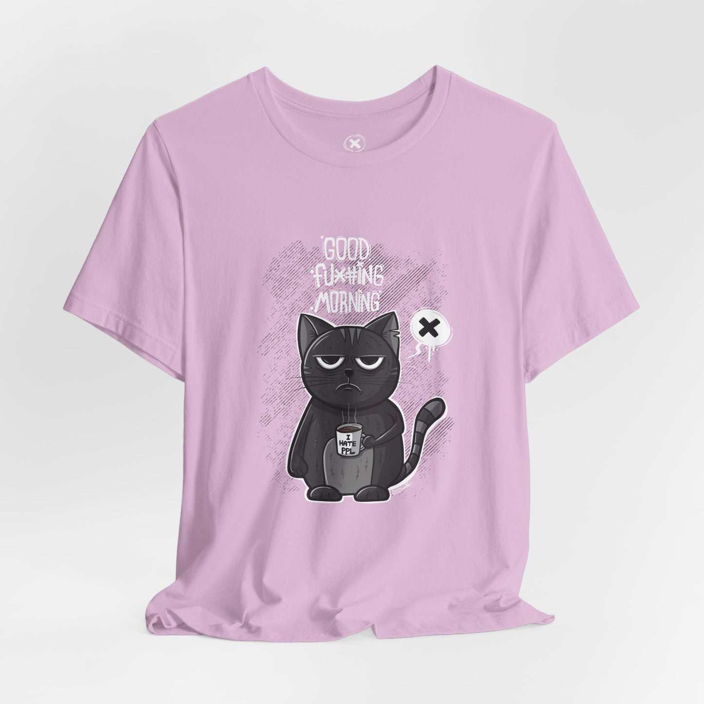 Grumpy Coffee Cat | Unisex Shirt | Streetwear | Cartoon Graphic Tee | Funny Gift