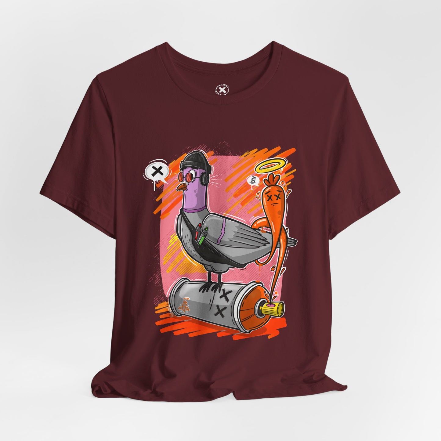 Street Artist Pigeon | Unisex Shirt | Streetwear | Cartoon Graphic Tee | Funny Gift