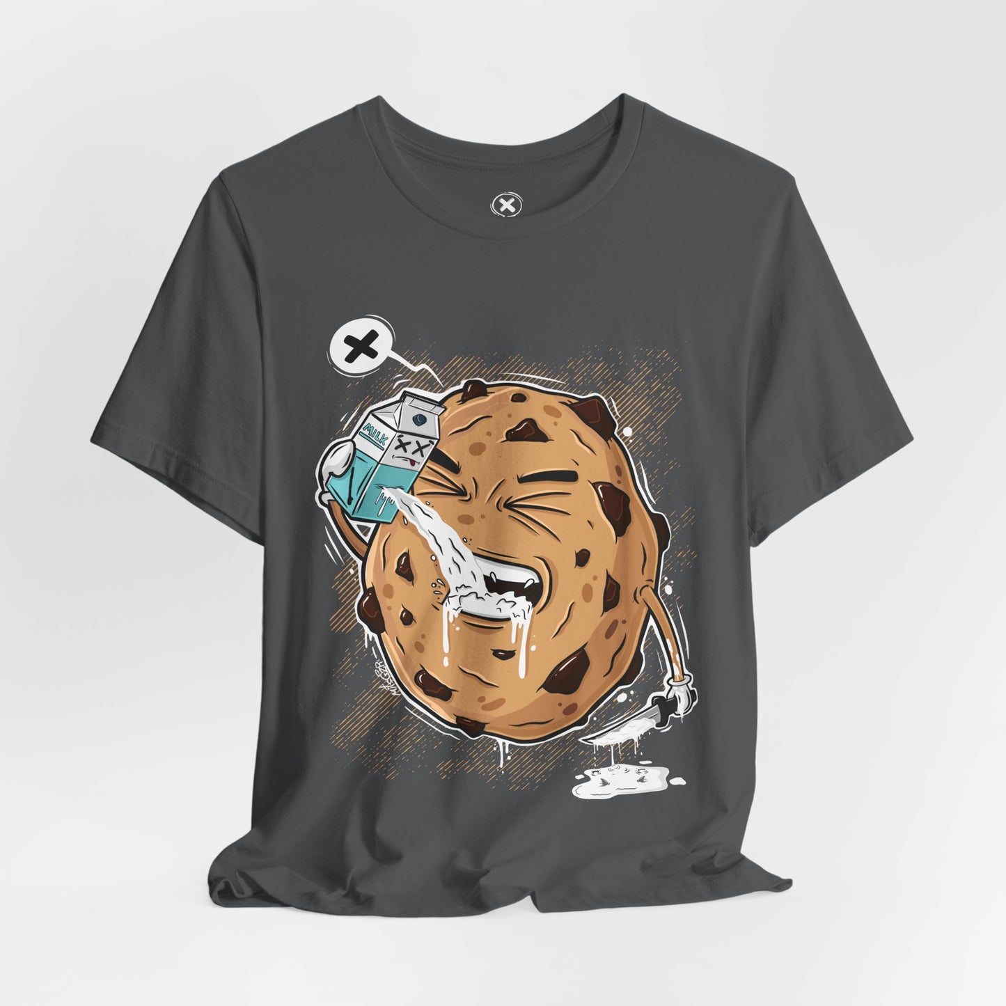 Milk & Cookie | Funny Food Shirt | Dark Humor Tee | Streetwear Style | Gift for Friends