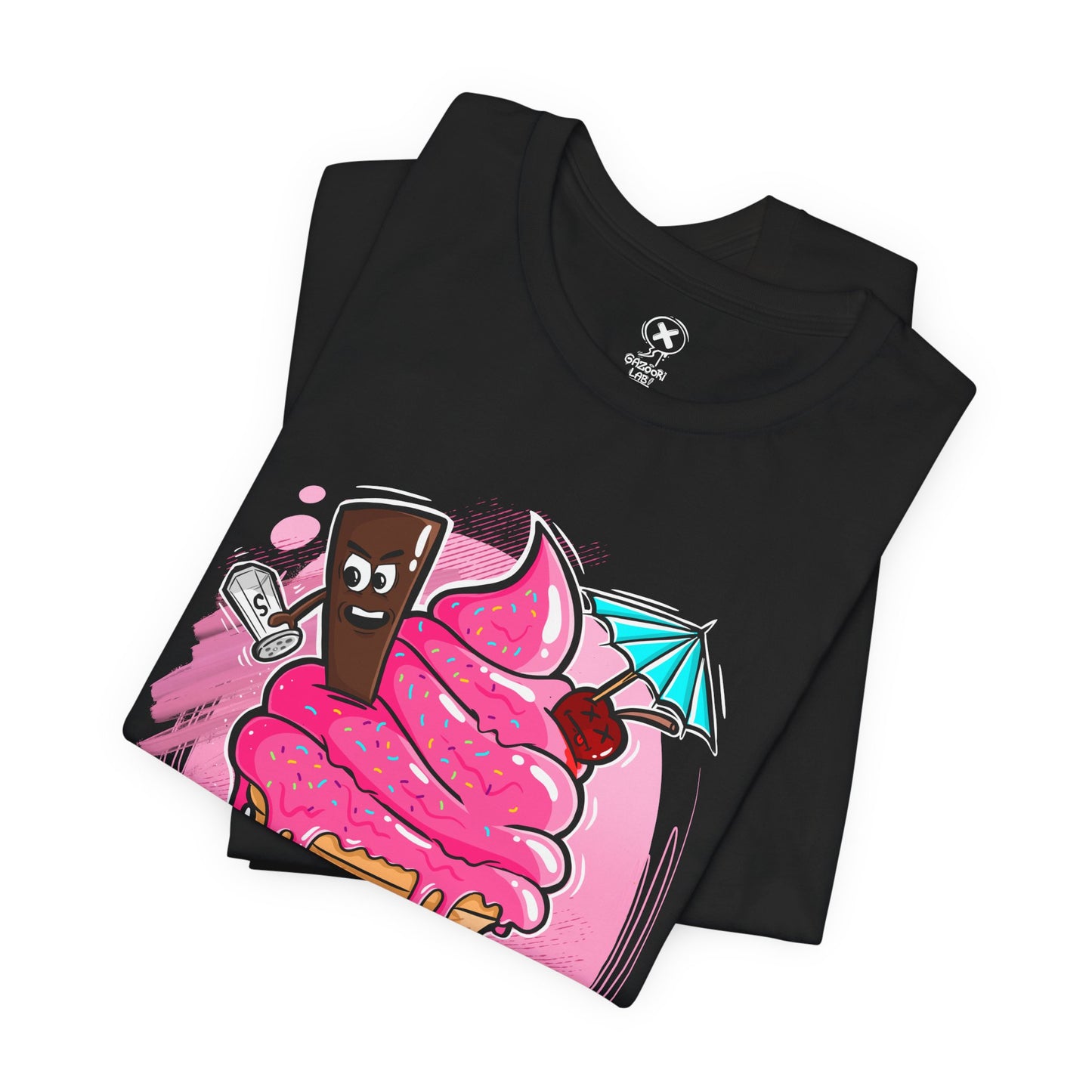 Crazy Ice Cream Cone | Unisex Shirt | Streetwear | Cartoon Graphic Tee | Funny Gift