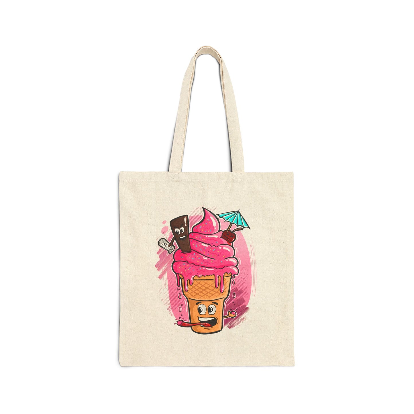 Ice Cream Chaos | tote bag | eco-friendly shopper tote | funny graphic bag | streetwear accessory