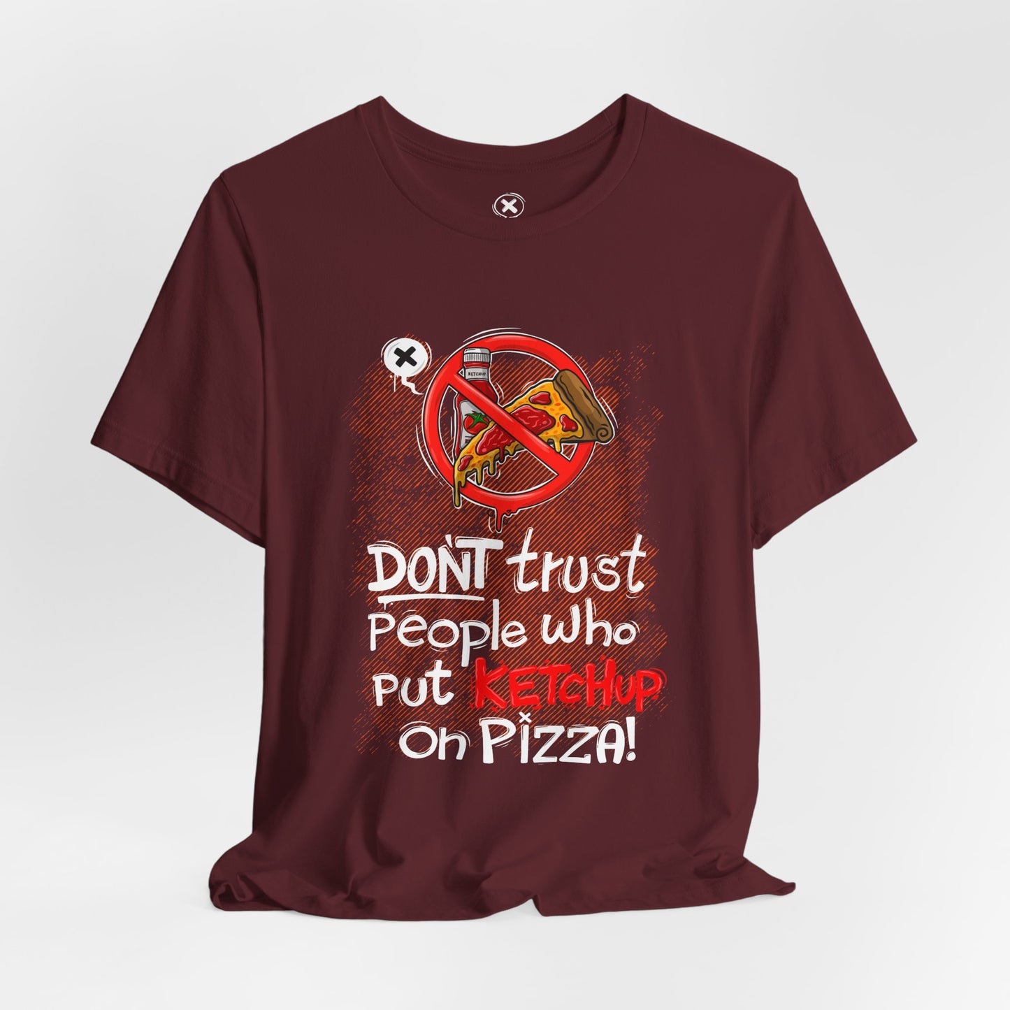 Forbidden Ketchup Pizza | Unisex Shirt | Streetwear | Cartoon Graphic Tee | Funny Gift