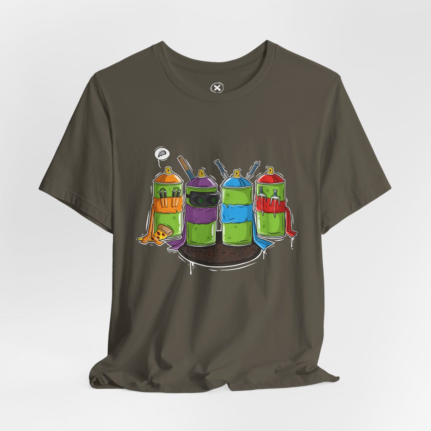 Ninja Spray Cans | Unisex Shirt | Streetwear | Cartoon Graphic Tee | Funny Gift