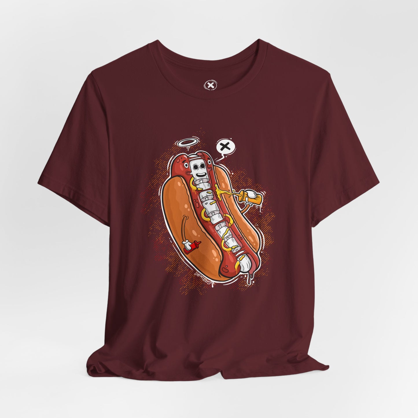 Hot Dog Skeleton | Unisex Shirt | Streetwear | Cartoon Graphic Tee | Funny Gift