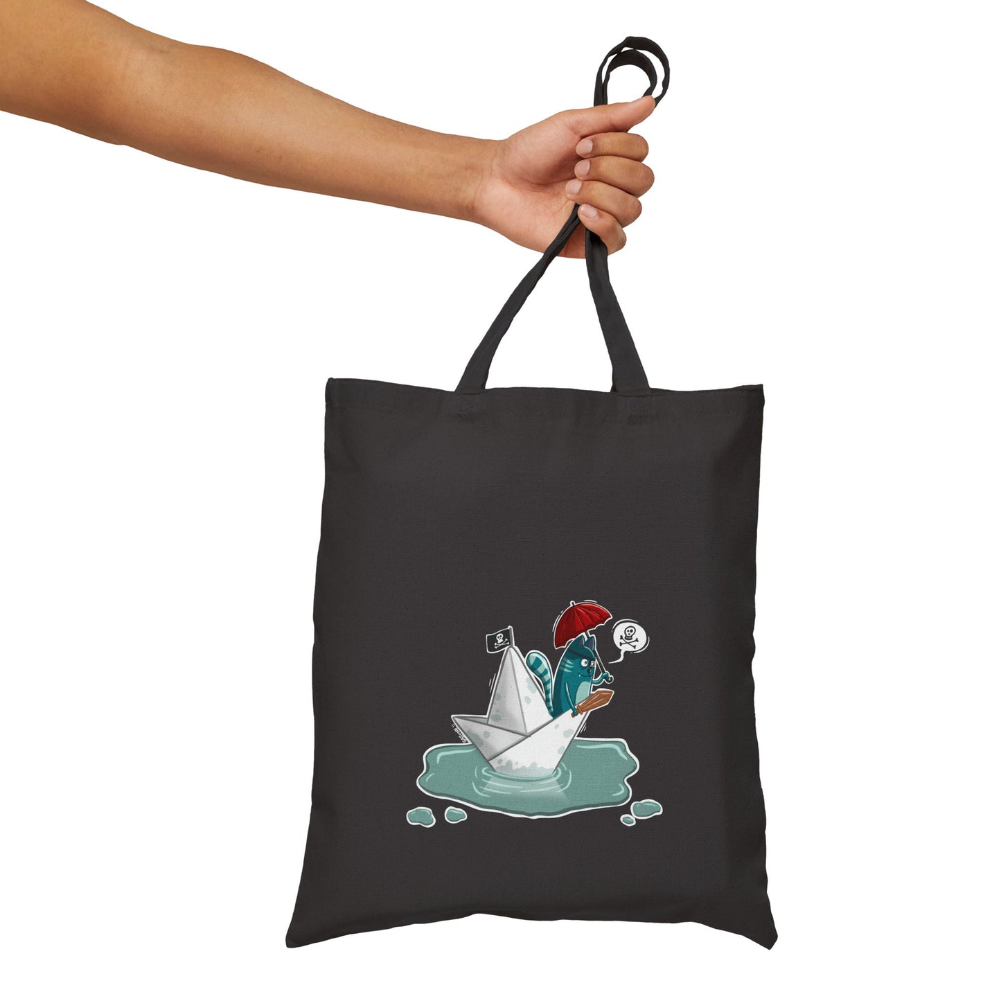 Pirate Cat | tote bag | eco-friendly shopper tote | funny graphic bag | streetwear accessory